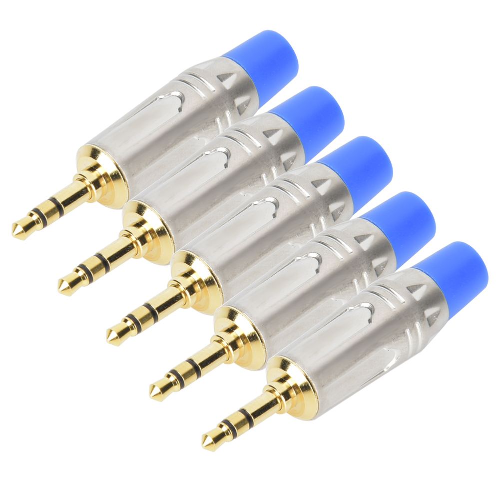 5er-pack 3,5-mm-metallklinken-audiokabeladapter Mit Lötspitze Für Diy-stereo-anschluss
