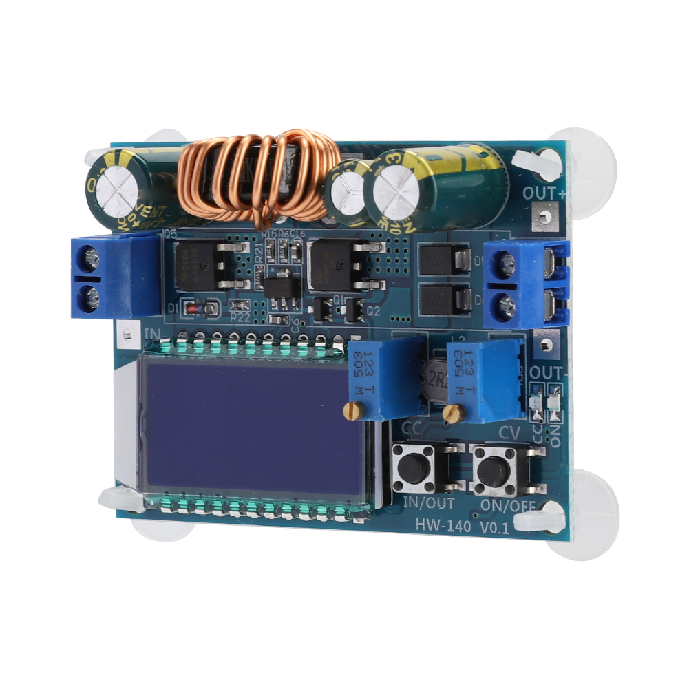 Hw-140 Einstellbares Spannungsreglermodul (aufwärts-/abwärtswandler) Mit Lcd-digitalanzeige Und Kühlrippen