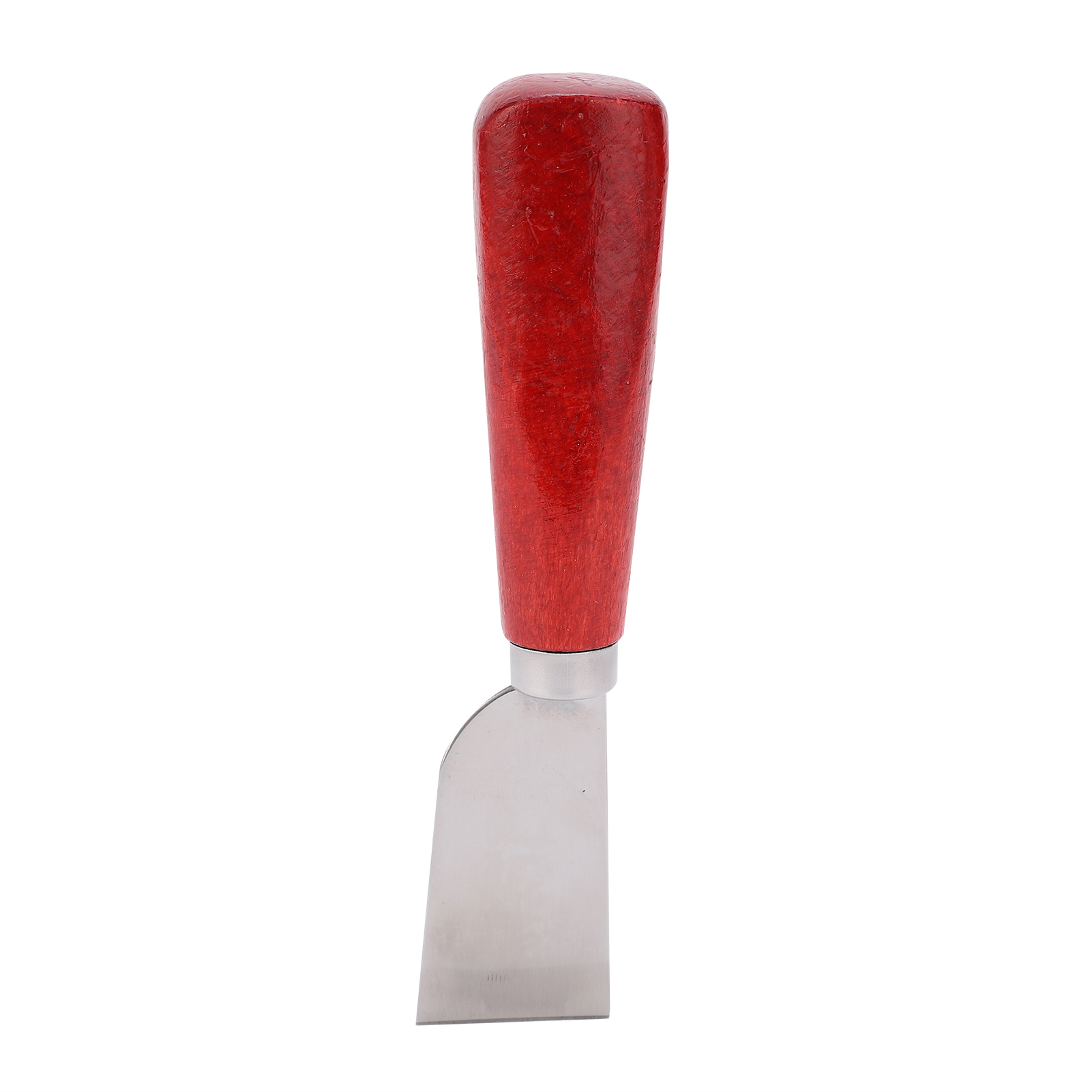 Abgeschrägtes Edelstahl-ledermesser Mit Holzgriff.