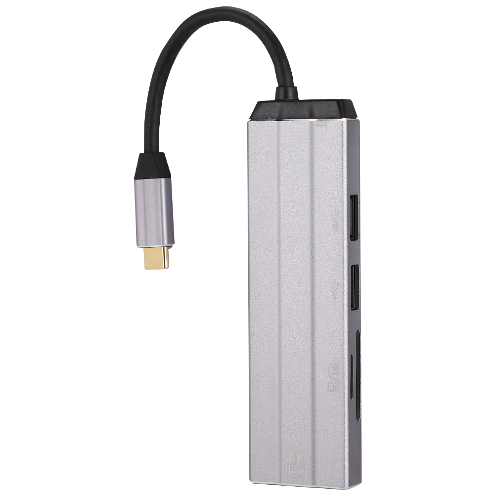 6-in-1 Erweiterungs-dockingstation: Tf Typ-c Kartenleser, Sd Speicherkartenleser, Usb 2.0, Usb 3.0, Hdmi Und Usb-c Pd Anschlüsse.