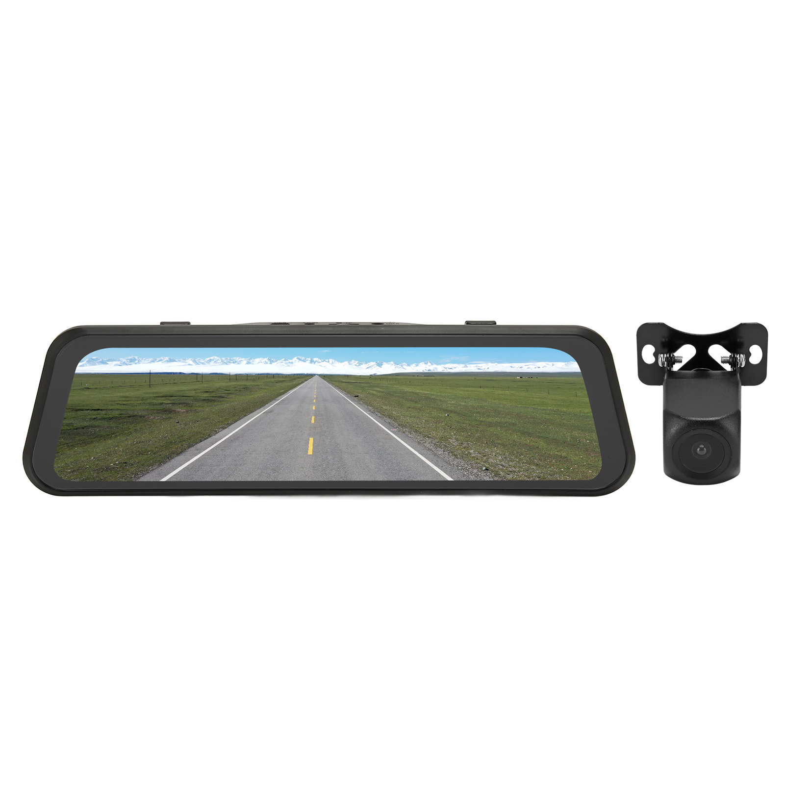9,66-zoll-full-hd-1080p-smart-rückspiegel Mit Einparkhilfe, Nachtsicht, Dual-kamera Und G-sensor. Integrierte Kamera Mit Dual-g-sensor.