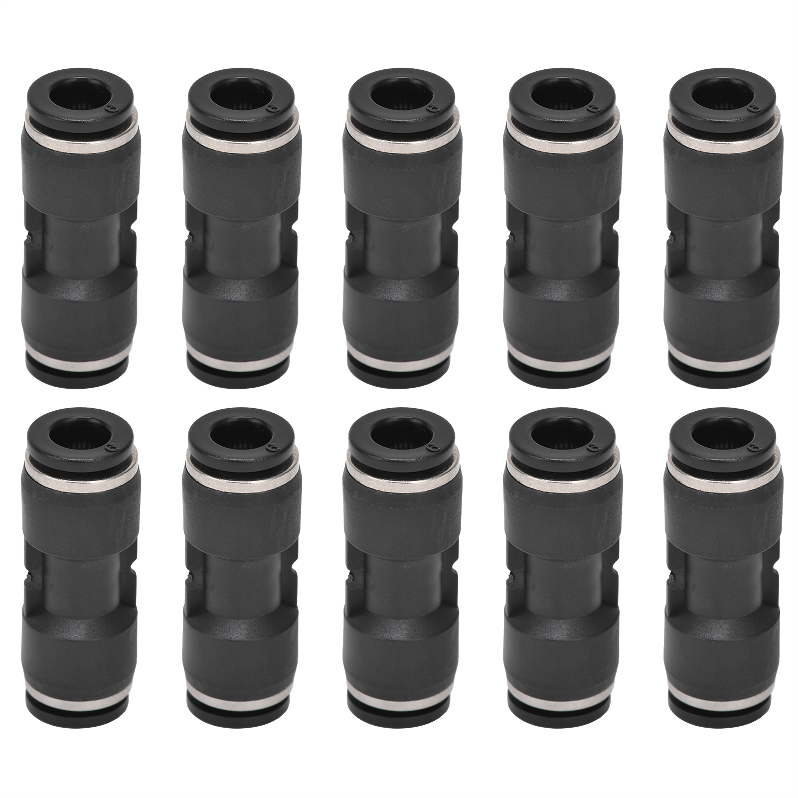 Packung Mit 10 Geraden Steckverbindern Für Pneumatikschläuche Und Kompressorzubehör, 6 Mm