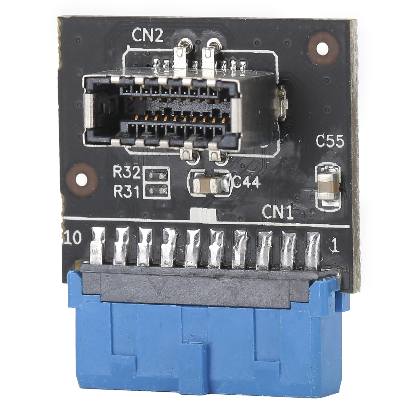 Usb-typ-e-auf-usb-3.0-anschluss, 20-poliger Blauer Stecker-mainboard-verlängerungsadapter, Usb-3.1-schlüssel