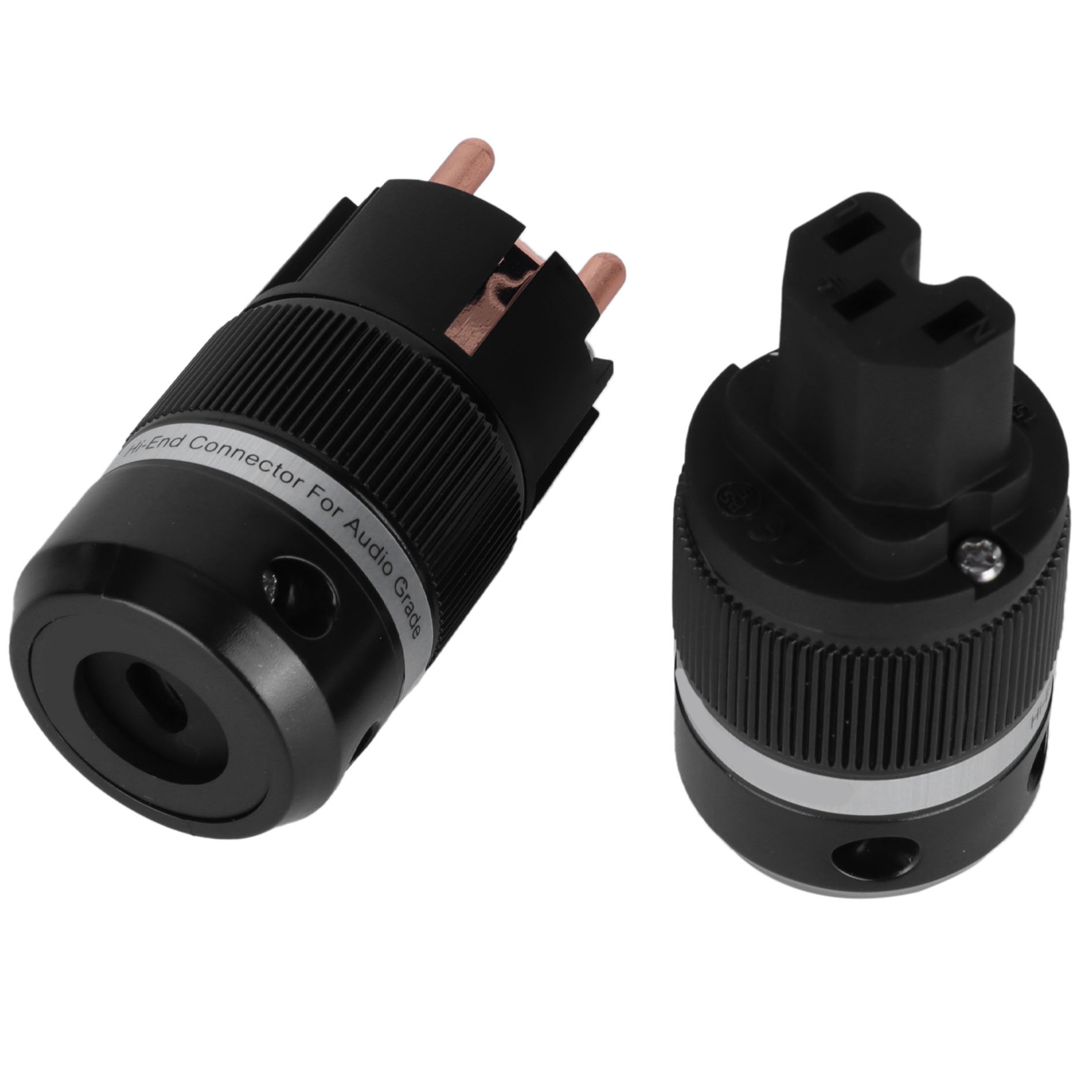 Monosaudio Iec-netzanschluss Aus Reinem Kupfer, Netzanschluss, Eu-stecker 100-250ve100/f100 (stecker/buchse)