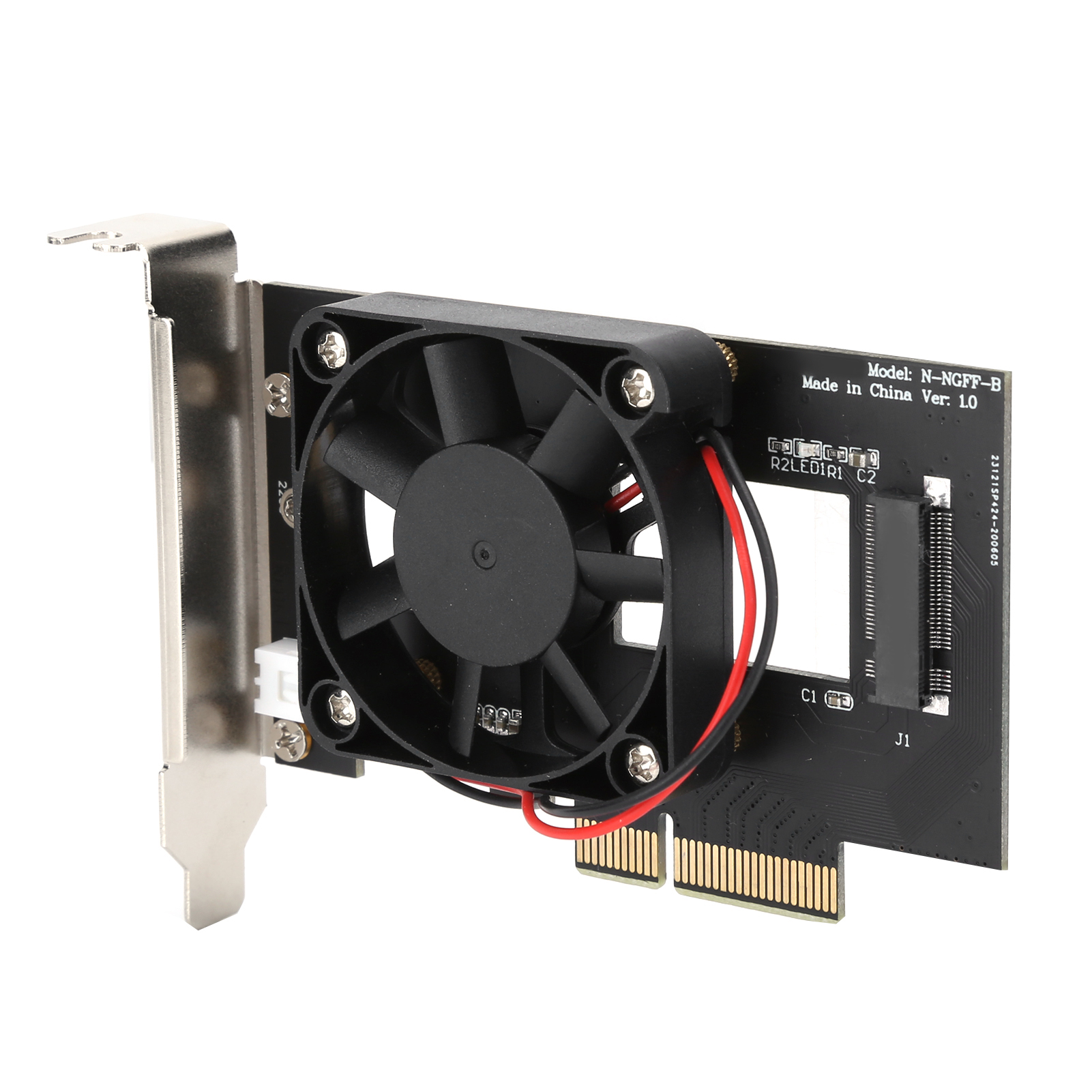 Pcie X4 Nvme M.2 Ngff 2280 Ssd-adapterkarte Mit Lüfter Auf Pcie X4-umwandlung