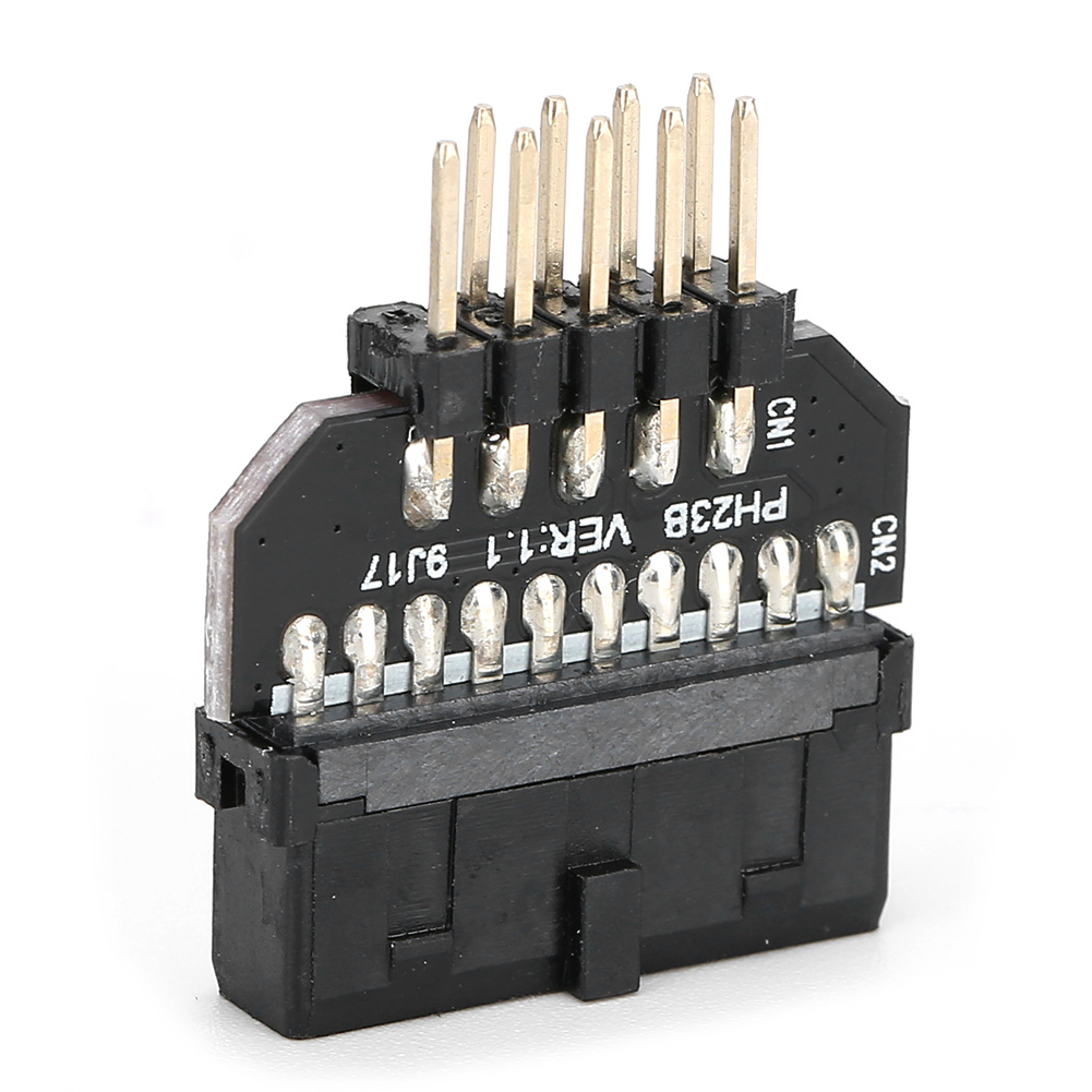 Motherboard-adapter Mit Frontpanel-anschluss, Kunststoffgehäuse, Usb 3.0 19-pin Auf Usb 2.0 9-pin (ph23b)