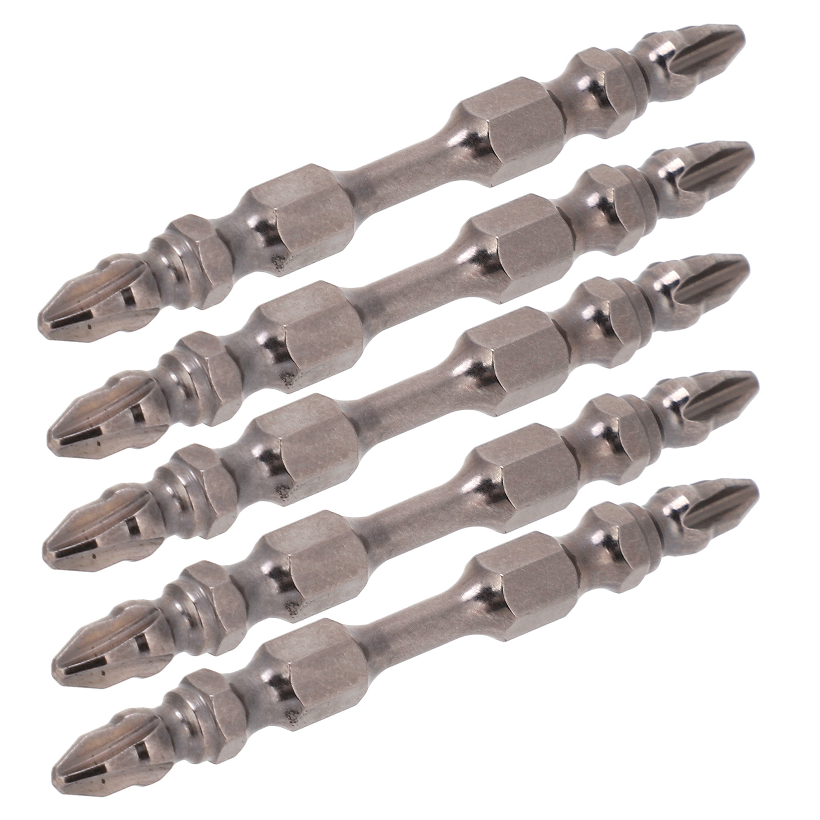 Set Mit 5 Doppelseitigen Schraubendreherbits Aus Legiertem Stahl Zum Festziehen Oder Lösen Von Schrauben, 65 Mm Handwerkzeug