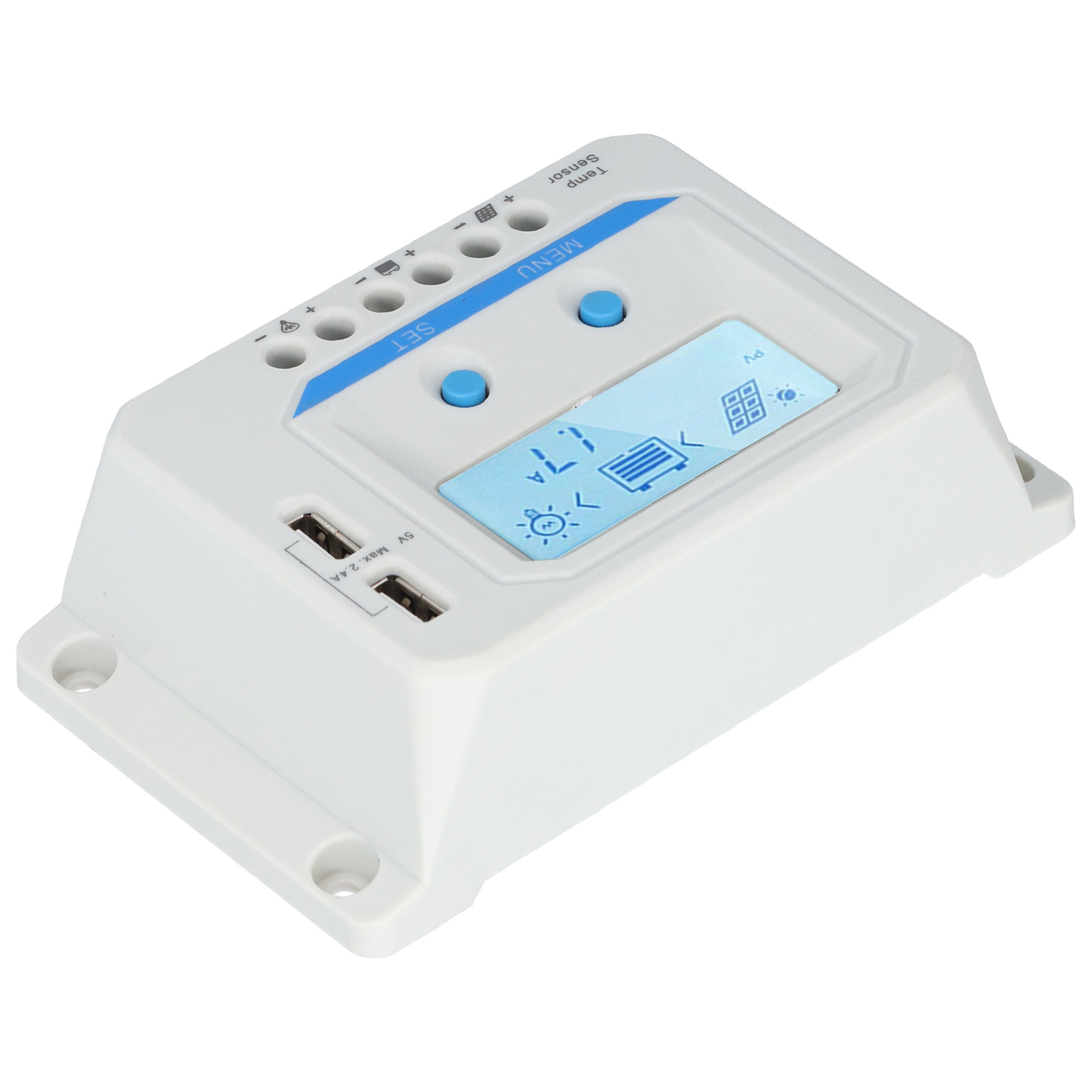 Solarladeregler Mit Lcd-display, Schutzschaltung, 3-stufiger Pwm-ladung, Solarladeschutz Für Ampeln, 40 A