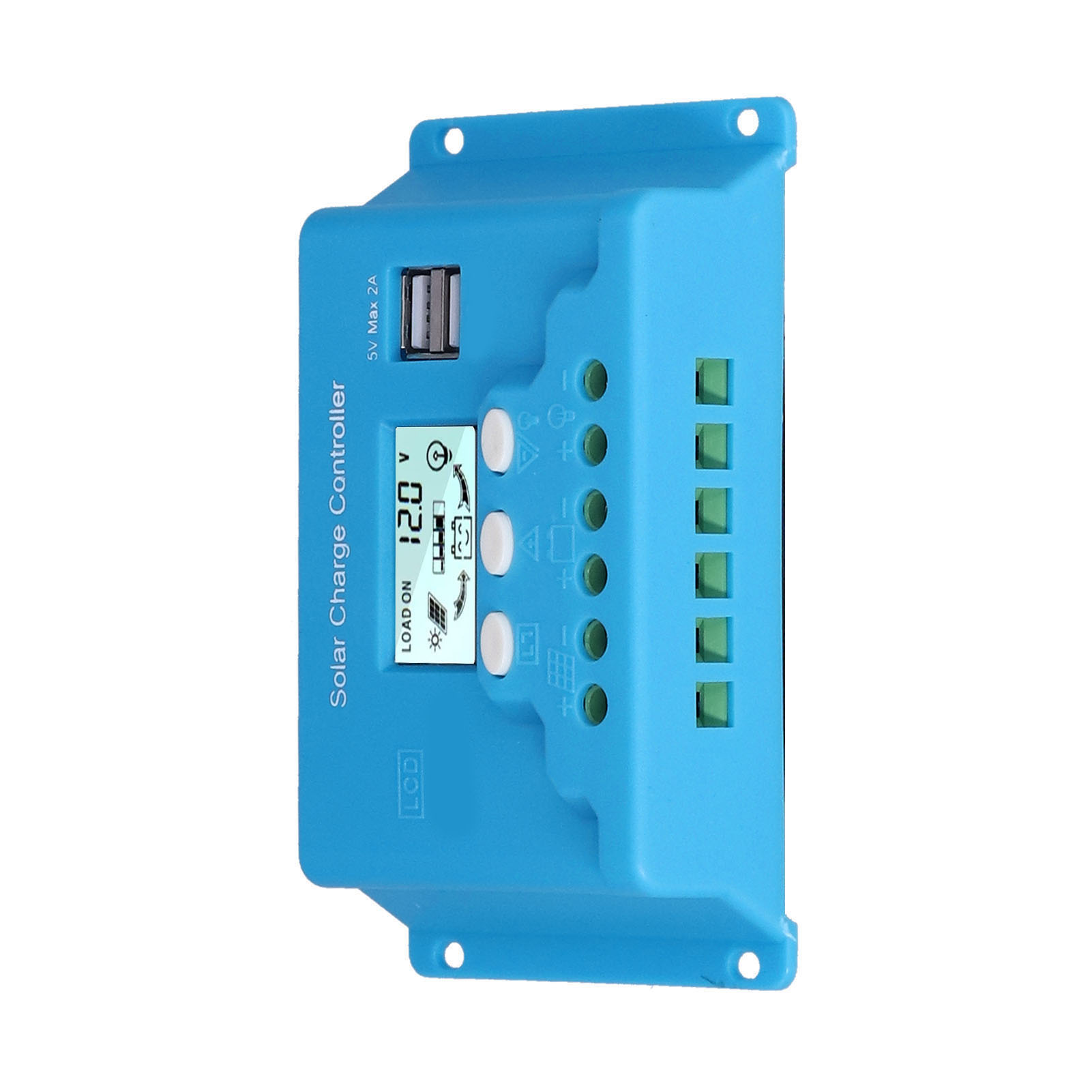 Solarladeregler Mit Lcd-bildschirm, Rückflussschutz Und Usb-anschluss Für Industrielle Anwendungen (10 A)