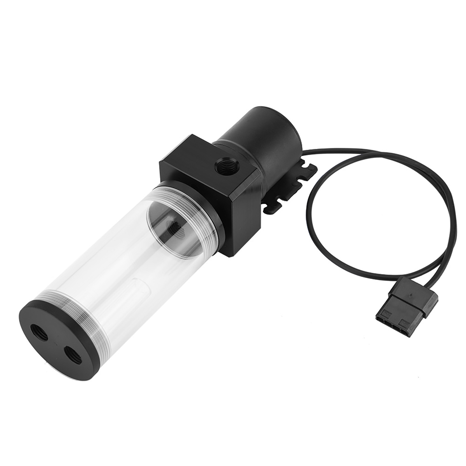 Zylindrischer Acryl-ausgleichsbehälter Für Diy-computer-flüssigkeitskühlung, 19-w-pumpe, G1/4-gewinde, 110 Mm