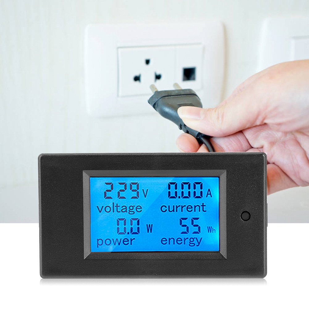 Digitales Leistungsmessgerät (100 A Wechselstrom, 80–260 V), Spannungsmonitor, Kwh, Watt, Voltmeter, Amperemeter