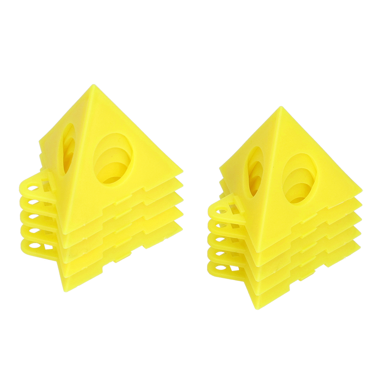 Set Aus 10 Kunststoff-farbhaltern Für Holzbearbeitungsarbeiten, Mit Konischer Erhöhung Für Bilderrahmen Und Stuhl.