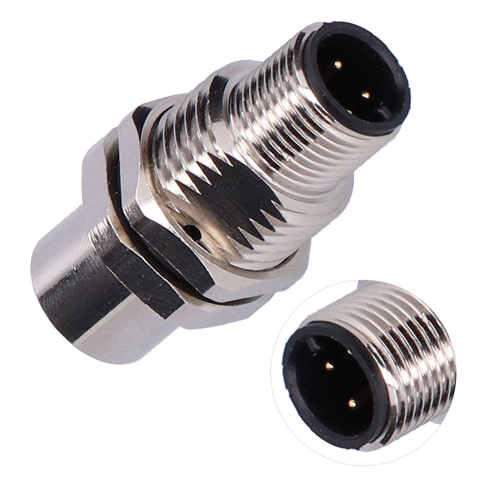 Ip67-stecker (männlich/weiblich), Einbaustecker Mit Vernickeltem Messinggehäuse M12-i-4