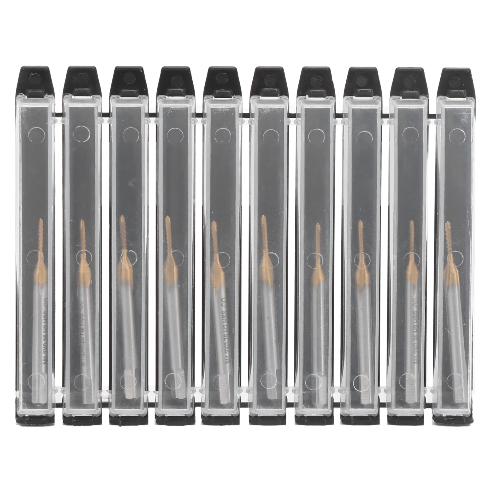 Satz Mit 10 Gewindebohrern M1,2 X 0,25 Mit Titanbeschichtung, Aus Schnellarbeitsstahl, Grobes Metrisches Gewinde, Japanischer Standard