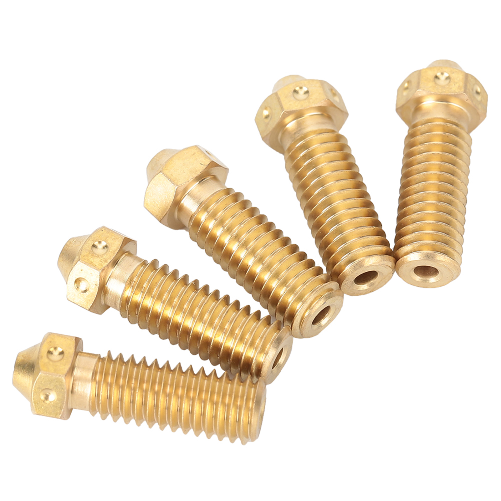 Satz Mit 5 Hochtemperaturbeständigen 1,75 Mm/1,2 Mm Messing-extrusionsdüsen Für Die Cnc-bearbeitung