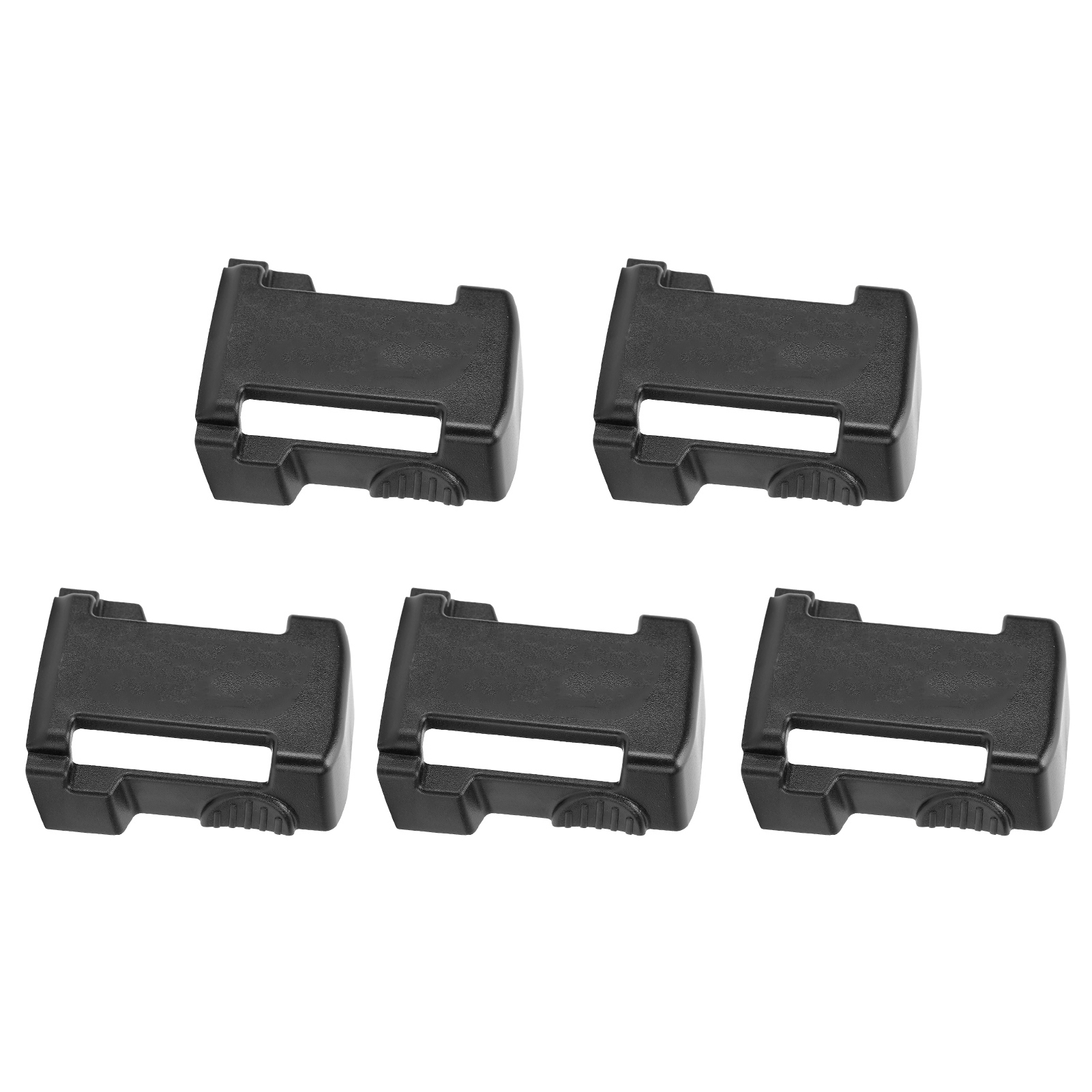 Set Mit 5 Schwarzen Halterungen Für Tragbare Akkus.
