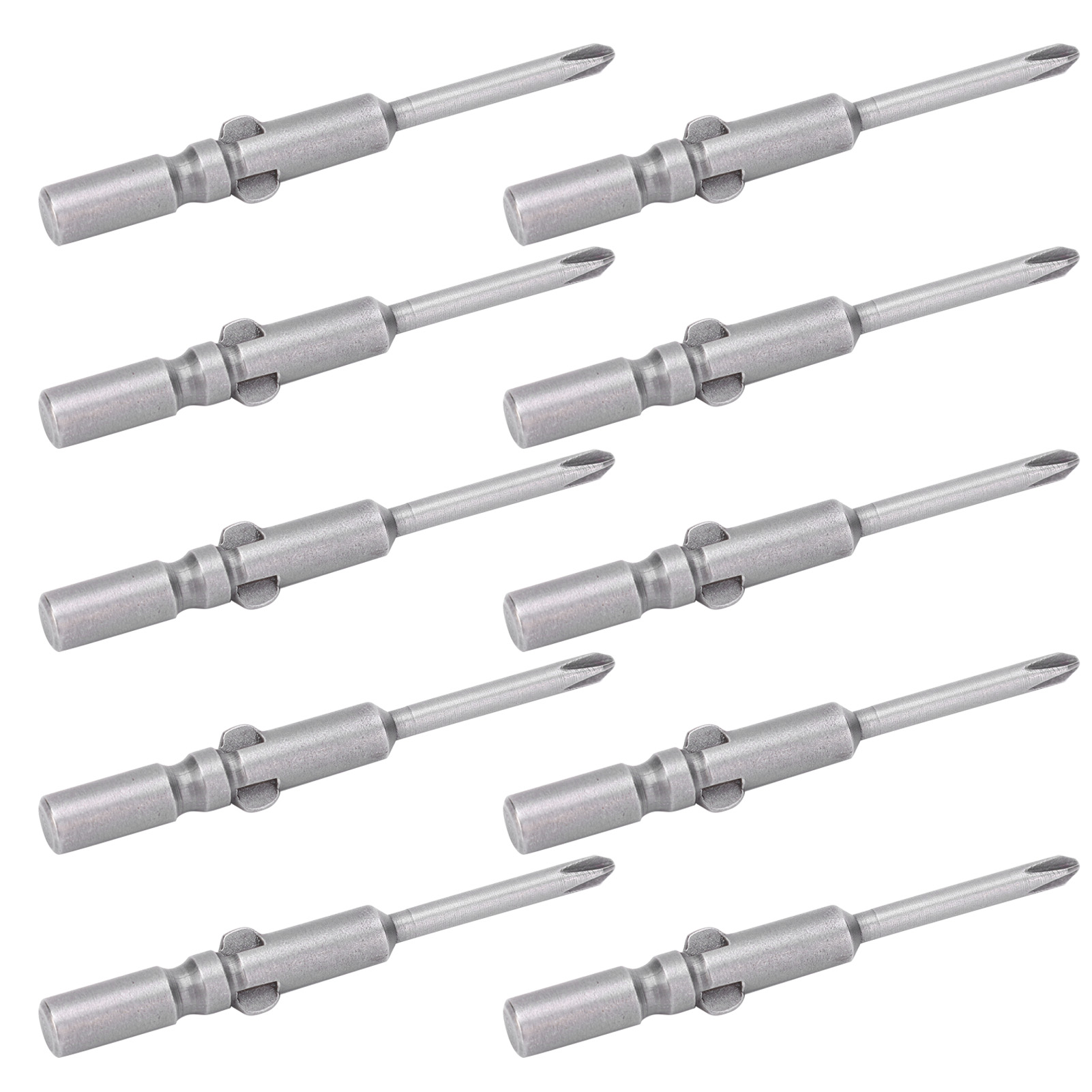Set Mit 10 Elektrischen Kreuzschlitzschraubendreher-bits Aus Gehärtetem Legiertem Stahl Mit Magnetischen Werkzeugen (3 Mm)
