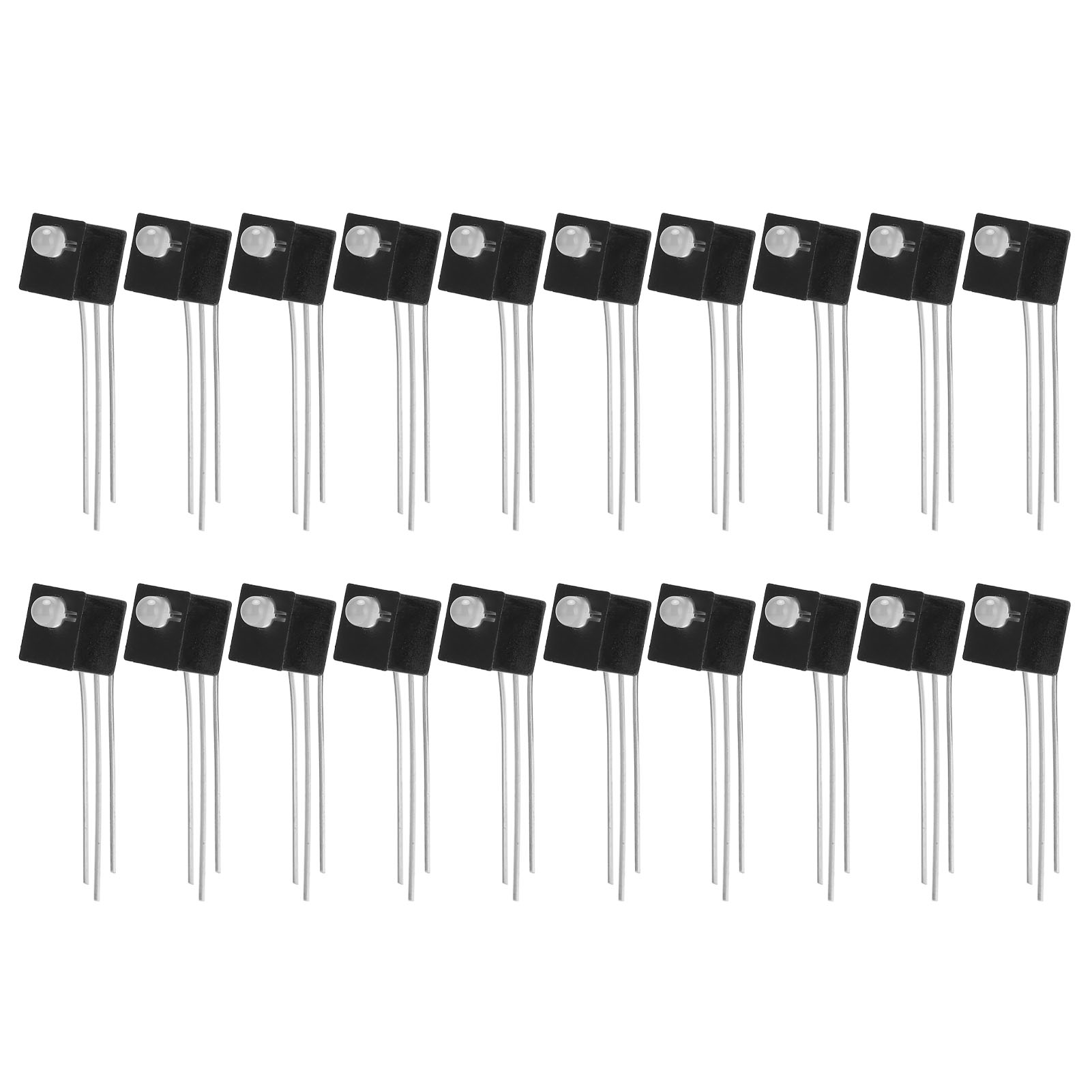 20 Led-lampenfassungen Mit 1 Loch, 2 Farben, 3 Pins, Gemeinsamer Kathode, Durchmesser 3 Mm: Links Grün, Rechts Rot.