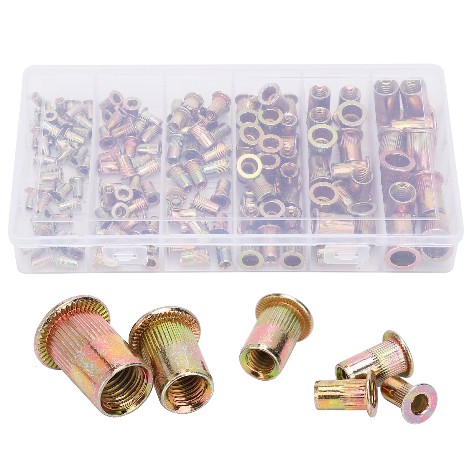 Packung Mit 150 Verzinkten Nietmuttern Aus Verzinktem Kohlenstoffstahl.