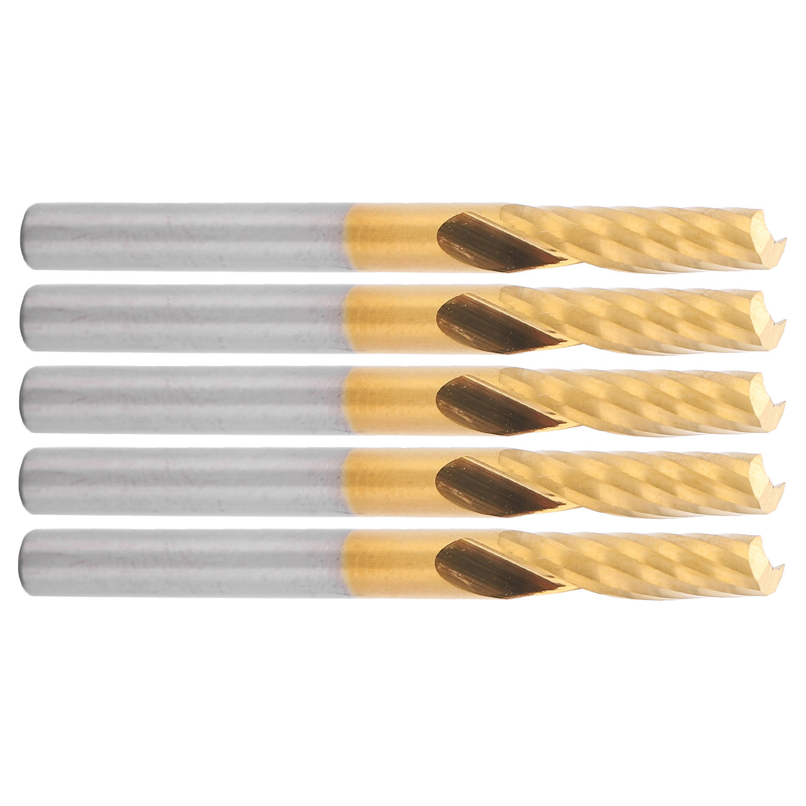 Set Mit 5 Professionellen Spiralfräsern Für Metall, 4 X 15 X 45 Mm, Für Cnc-fräsen