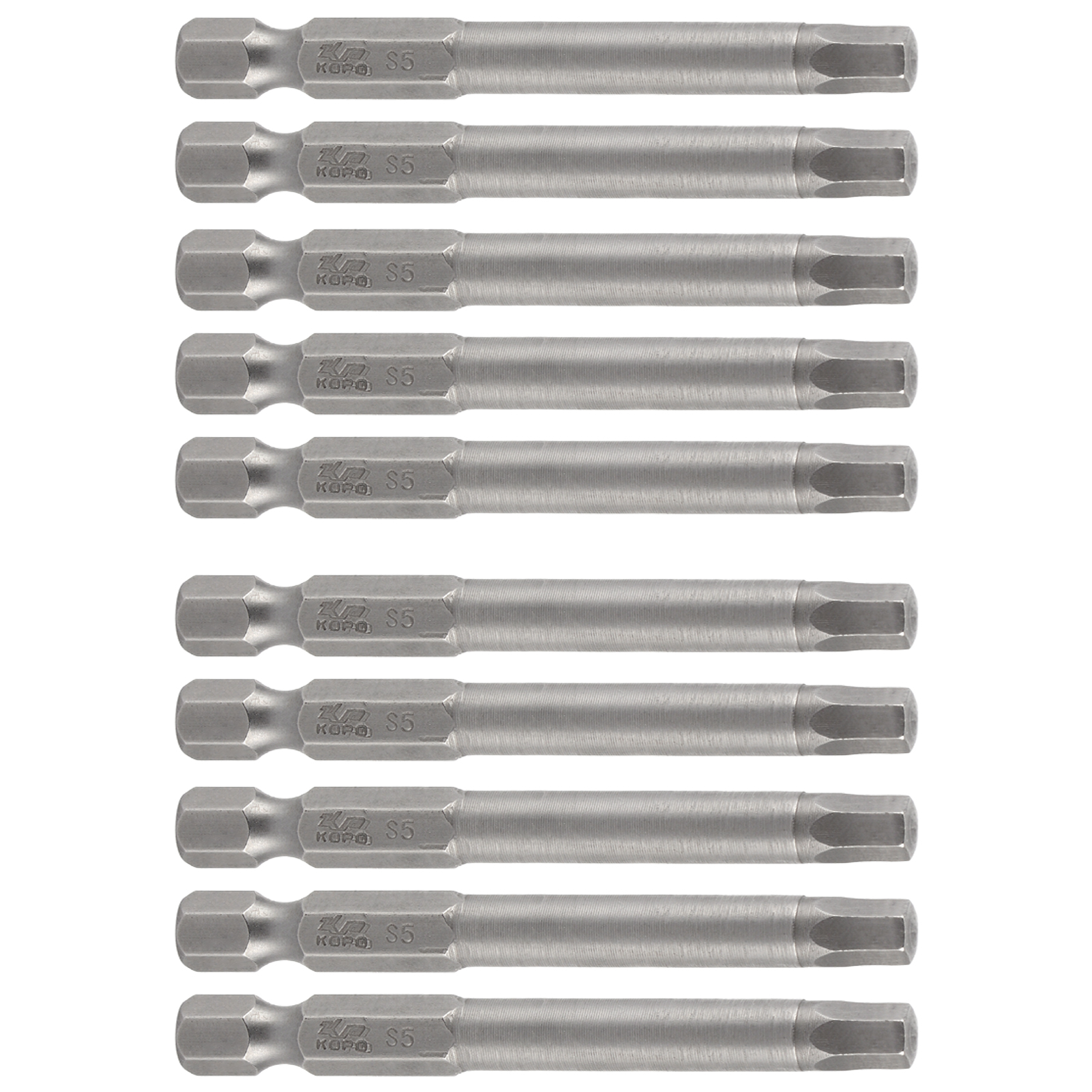 Set Mit 10 Gehärteten Sechskant-elektroschrauberbits Mit Magnetischem Zubehör S1/4 65 Mm