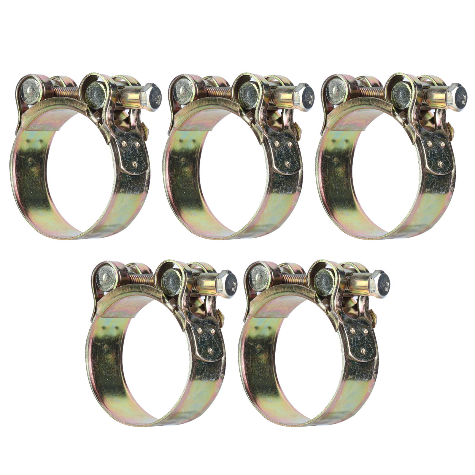 Satz Mit 5 Einköpfigen, Verzinkten Stahlschlauchschellen Für Kfz-anwendungen, 32–35 Mm / 1,3–1,4 Zoll