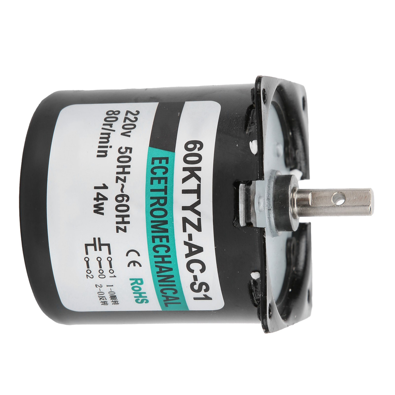 14-w-wechselstrom-synchronmotor Mit Permanentmagnet, Niedrige Drehzahl, Bidirektional, Hohes Drehmoment, Mittelwelle Xd60ktyz, 80 U/min, 220 V Wechselstrom