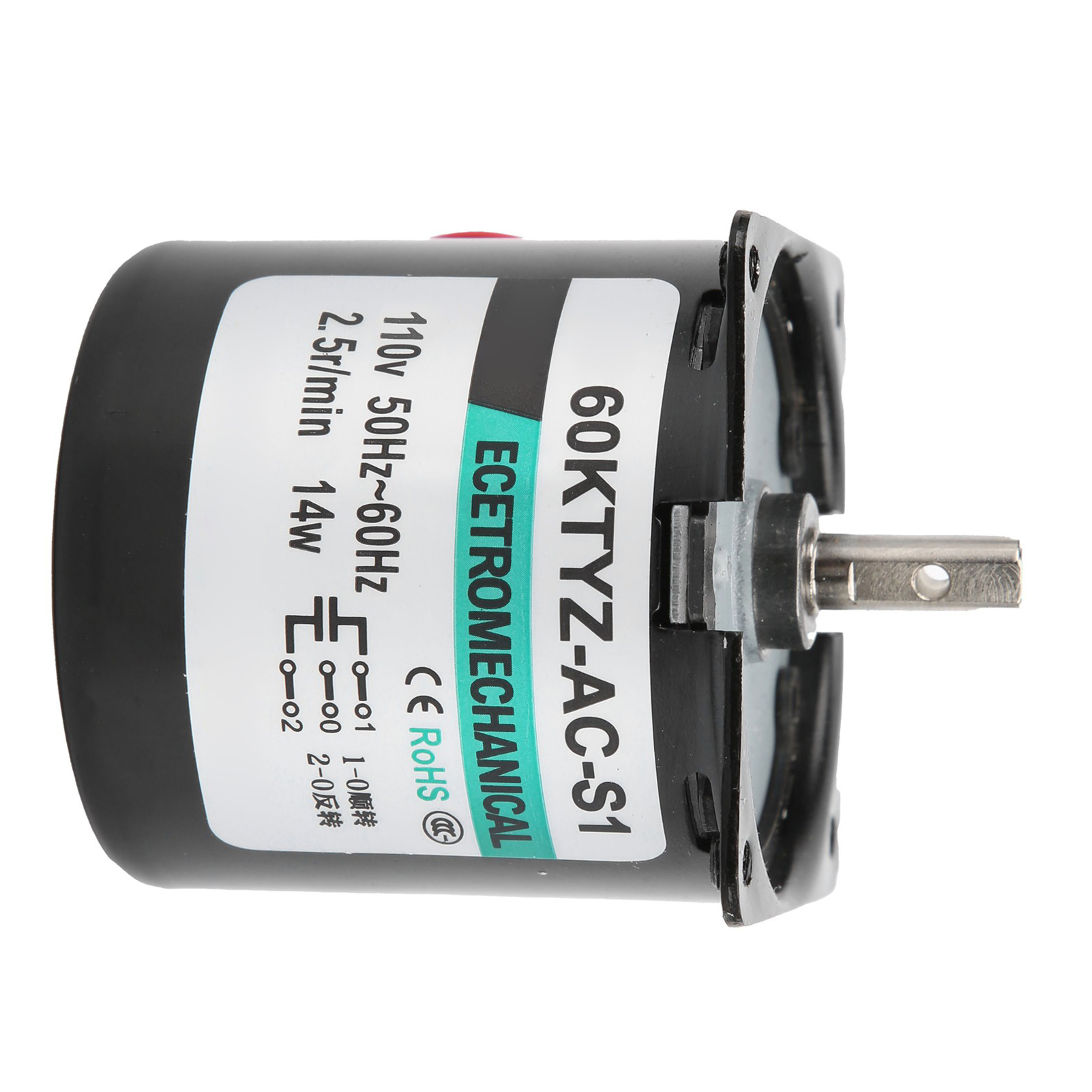 14-w-wechselstrom-synchronmotor Mit Permanentmagneten, Langsam Laufend, Bidirektional, Hochdrehmomentstarke Mittelwelle, Xd60ktyz, 2,5 U/min, 110 V Wechselstrom
