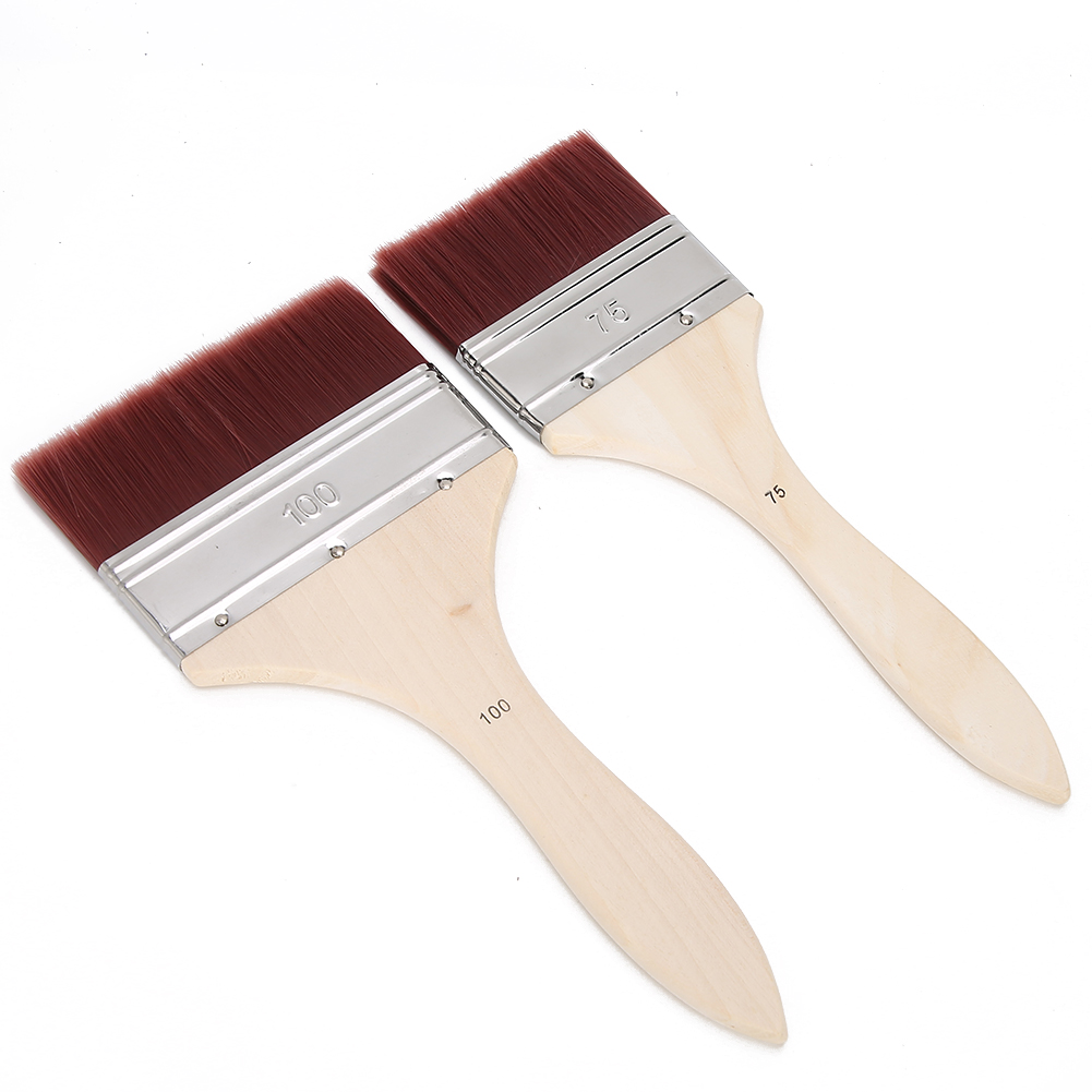 Set Mit 2 Nylonpinseln Für Aquarell-, Acryl- Und Ölmalerei (künstlerwerkzeug).
