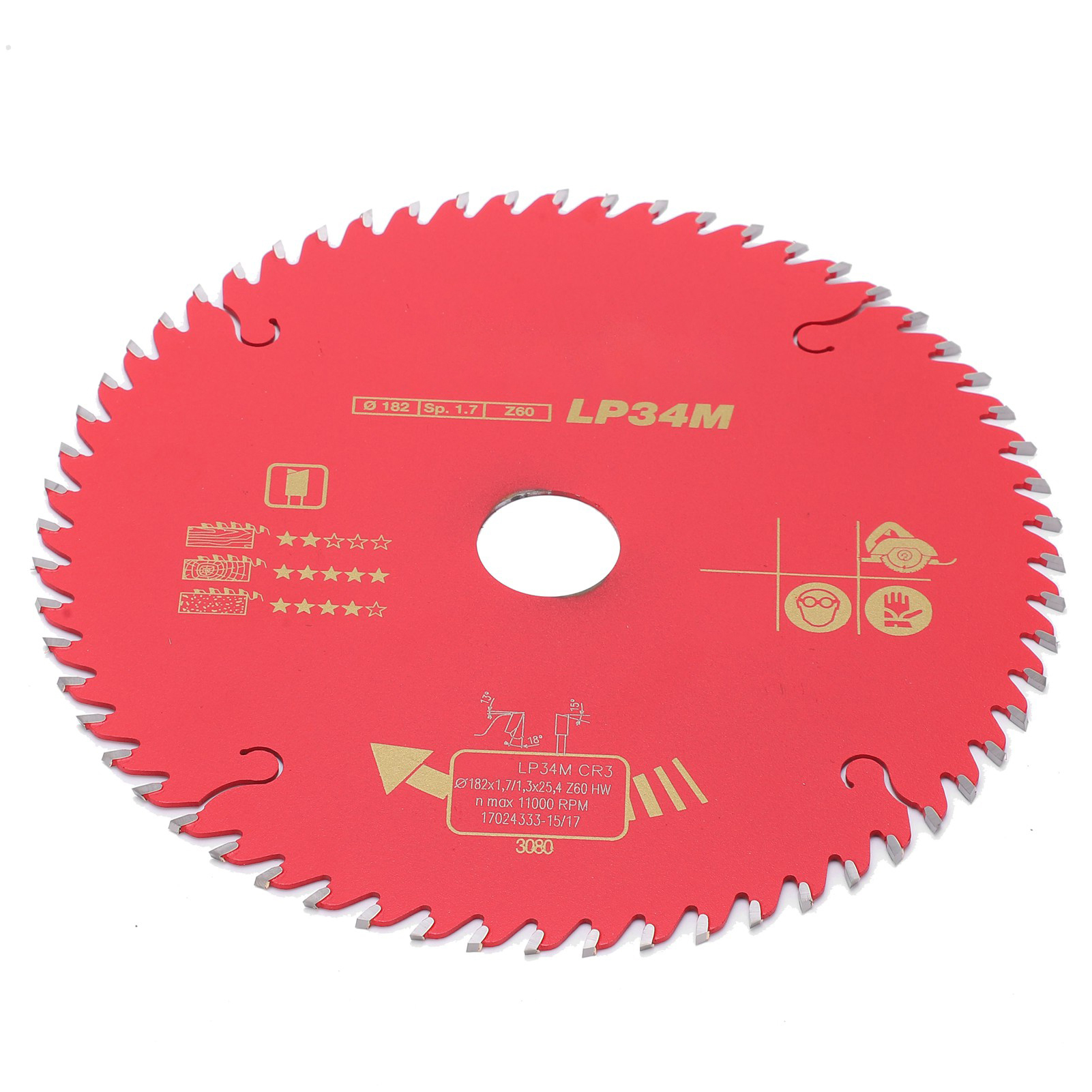 60-zahn-sägeblatt Aus Hartmetall, 11.000 U/min, Dünne Trennscheibe, Holzbearbeitungswerkzeug, 182 X 1,7 X 25,4 Mm – 60 Zähne