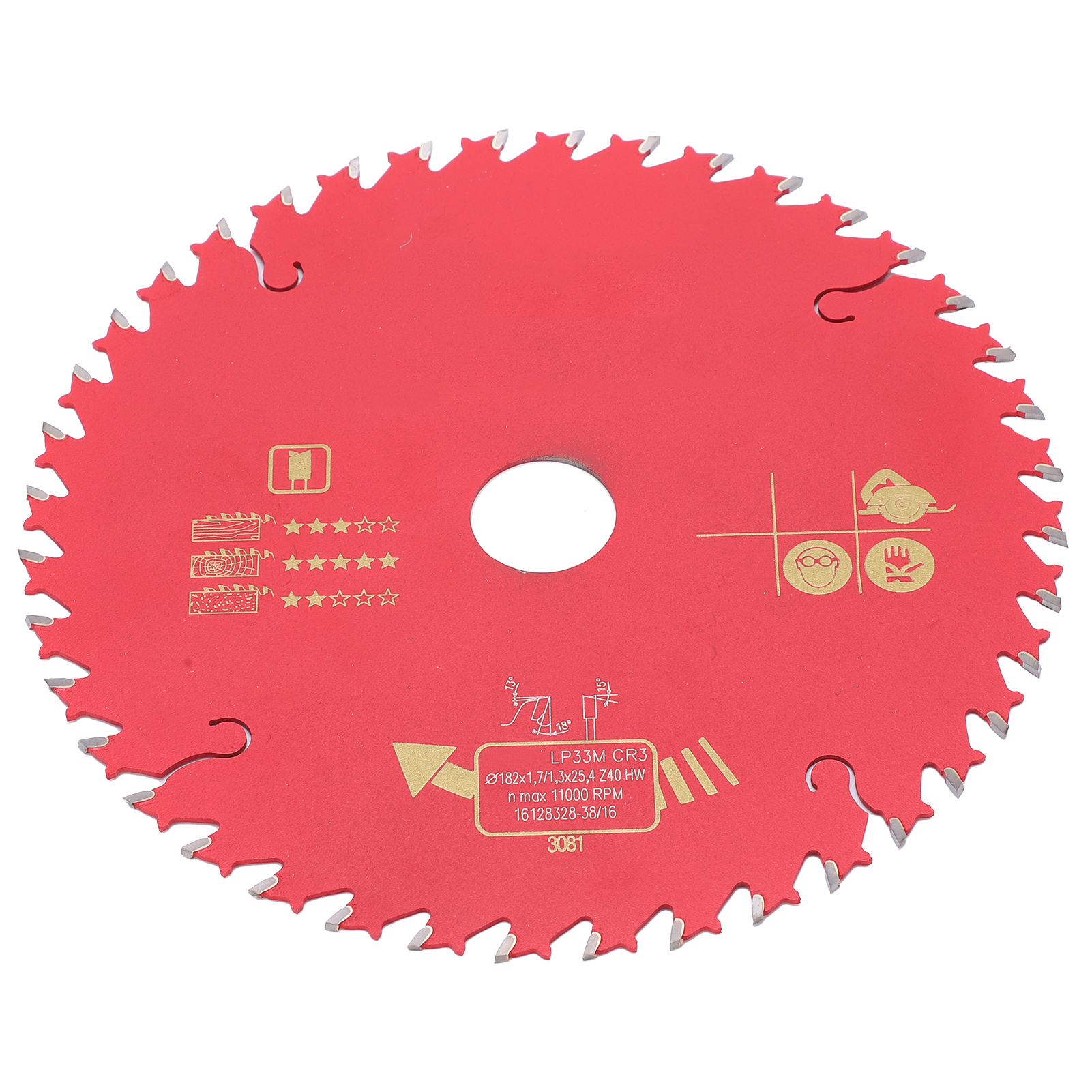 Hartmetall-sägeblatt, 40 Zähne, 11.000 U/min, Präzisionstrennscheibe Für Die Holzbearbeitung, 182 X 1,7 X 25,4 Mm – 40 Zähne
