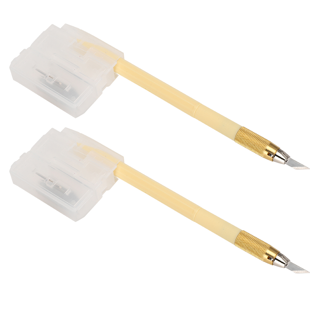 Set Mit 2 Schnitzmessern, Gummistempeln, Diy-aufklebern, Gravierstift, Sk5-klinge, Beige Schneidwerkzeuge
