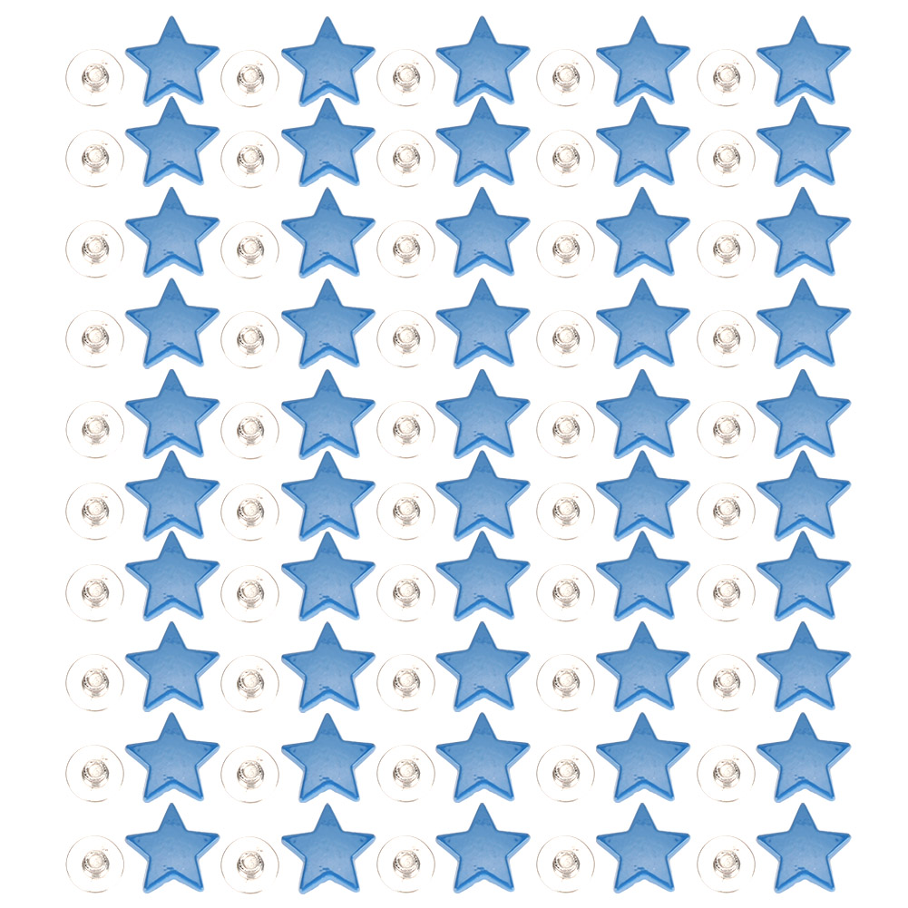 50 Sätze Sternförmiger Nieten, Rostbeständige Schrauben, Dekorative Accessoires Für Bekleidung, Zinklegierung, 12 Mm, Flach (lila)