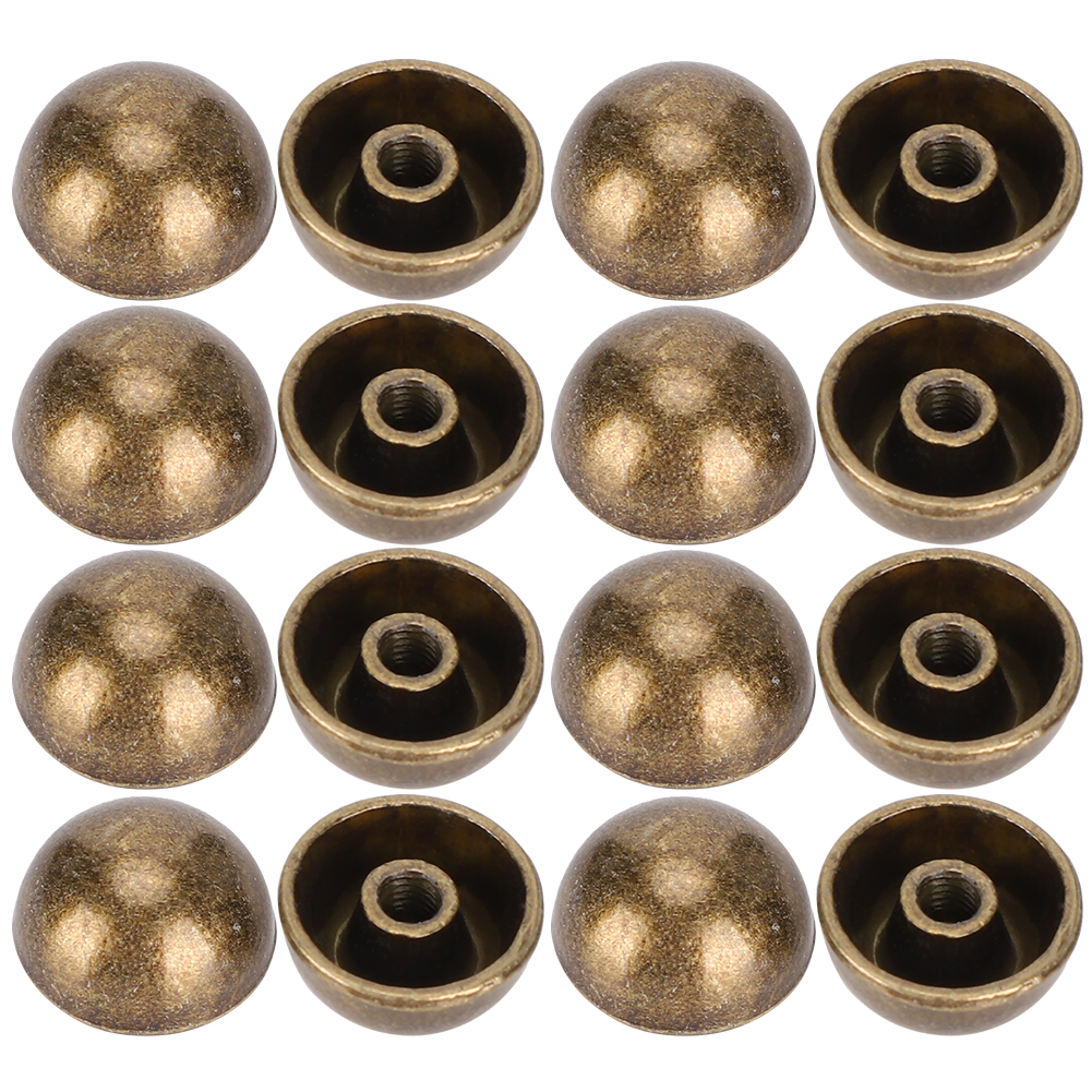 30 Sätze Pilzförmiger Schraubnieten, Bronzefarbene, Gewölbte Nägel Zur Lederverzierung, 12 Mm