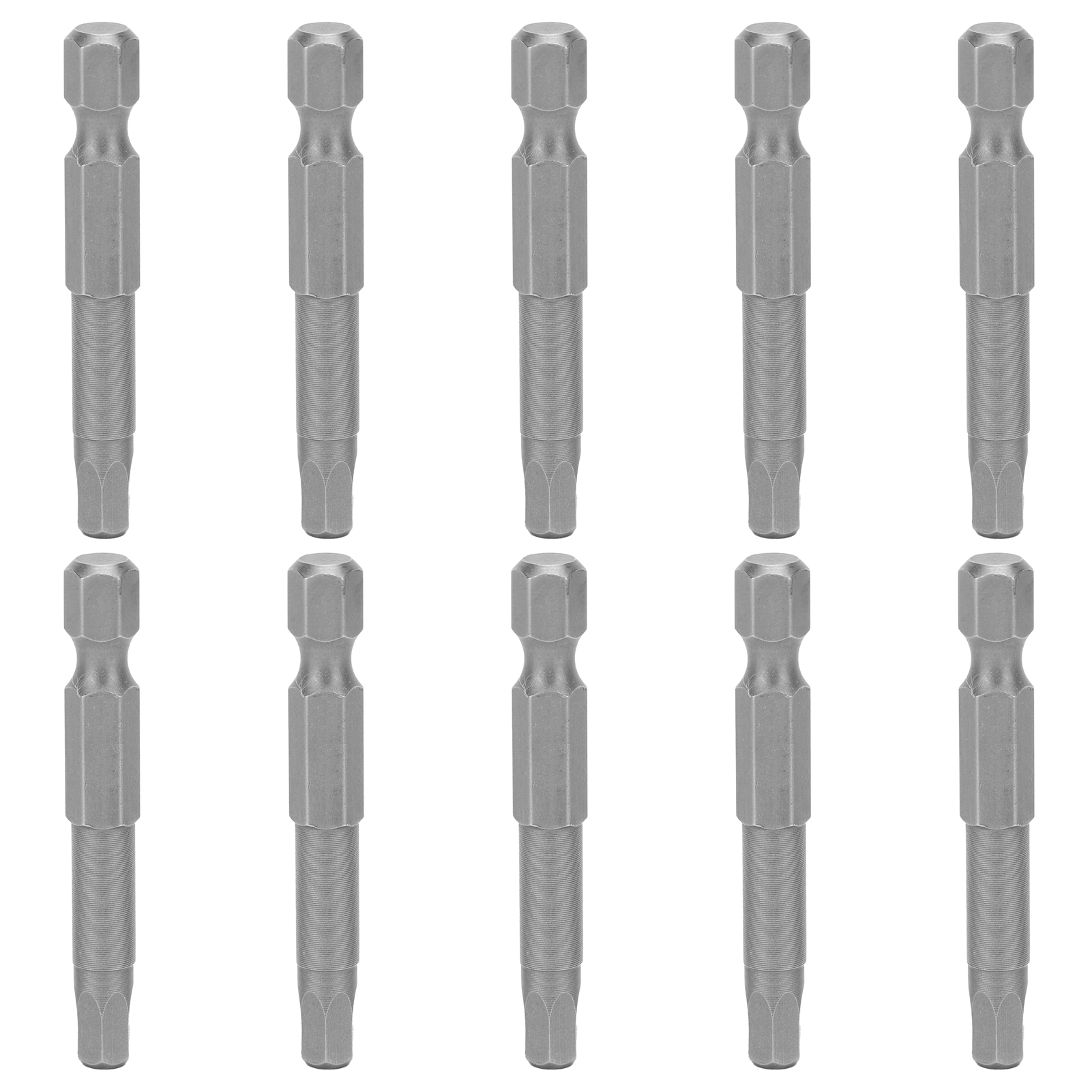 Packung Mit 10 Magnetischen Sechskant-schraubendreherbits Mit Gehärteten Köpfen Aus S2-legierungsstahl – Industriebedarf