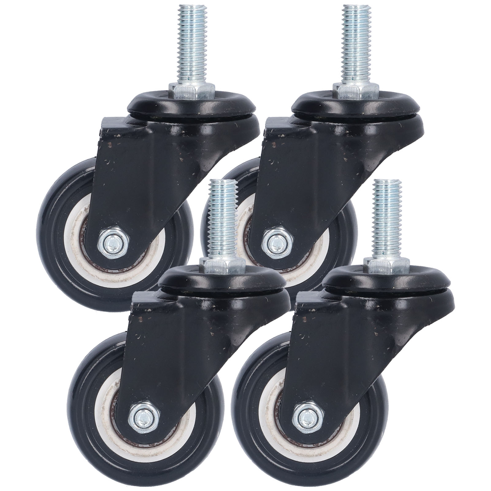 Set Aus 4 Robusten, Langlebigen Und Stabilen Rollen Für Industrielle Anwendungen, Ideal Für Regale, Maschinen Und Geräte (ohne Bremsen).