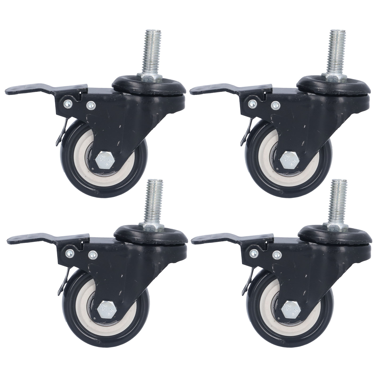 Robuste Und Langlebige Rollen Mit Bremsen, Ideal Für Schwere Und Stabile Industrieanlagen, Perfekt Für Regale Und Maschinen.