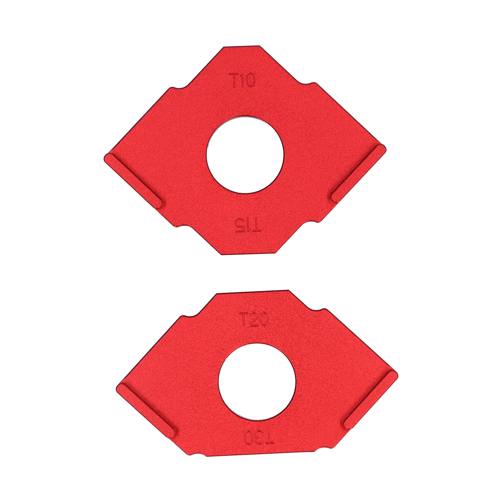 Fräsradius-schablonen (2er-set) - T-winkel - Aluminiumlegierung T10 T15 T20 T30