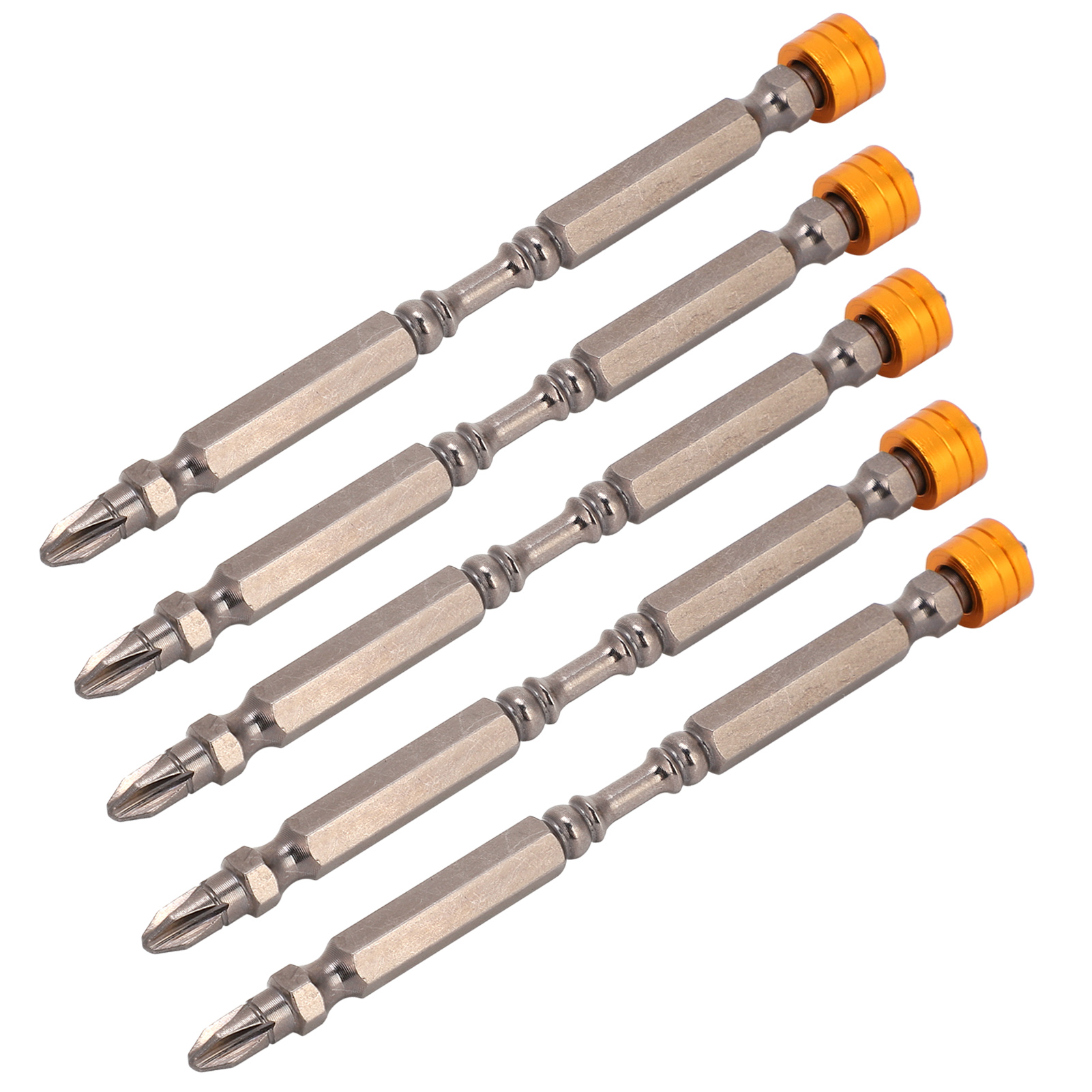 Set Mit 5 Schraubendreherbits Aus Legiertem Stahl Mit Magnetspule Und Rutschfesten Handwerkzeugen