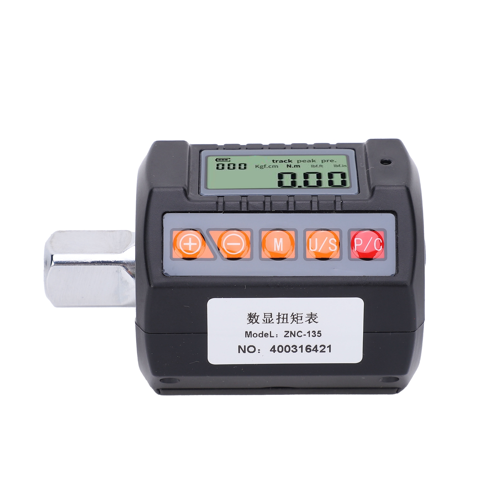 Digitaler Drehmomentschlüssel-adapter 13,5–135 Nm, Manometer, 1/2", 3/8", 1/4"-antrieb