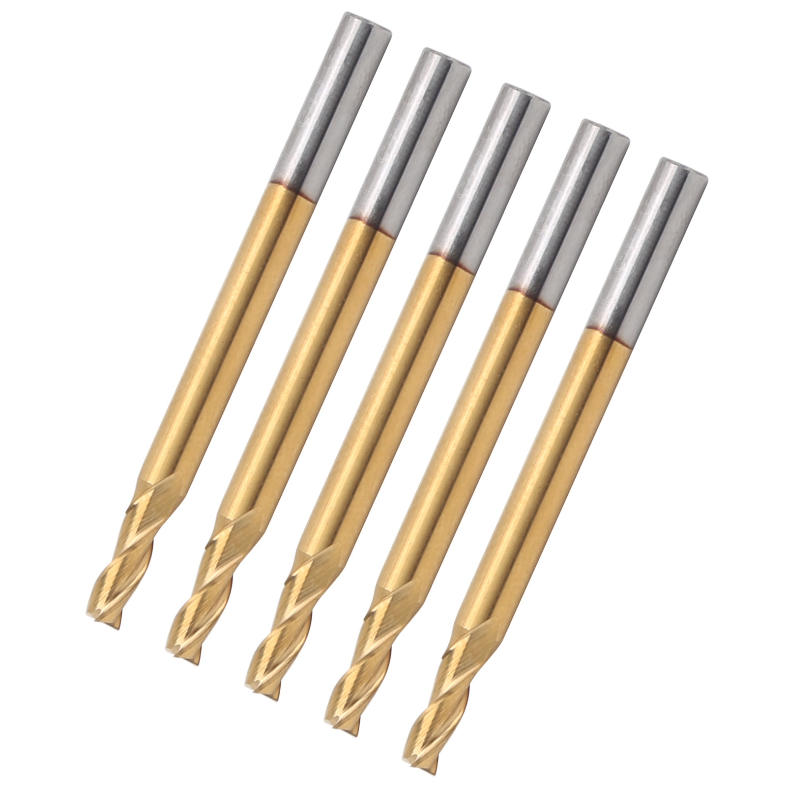 5 Flachfräser, 3-schneidig, Titanbeschichtet, 3,175 X 2,5 X 6 X 40