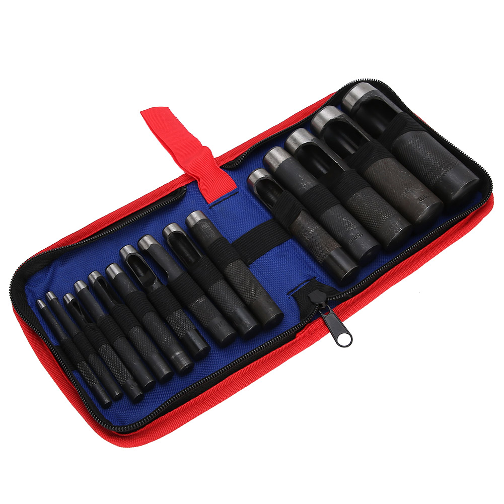 Lederlocher-set, Ergonomische Handwerkskollektion, Handwerkzeuge Aus Stahl, 15-teilig (3-25 Mm)