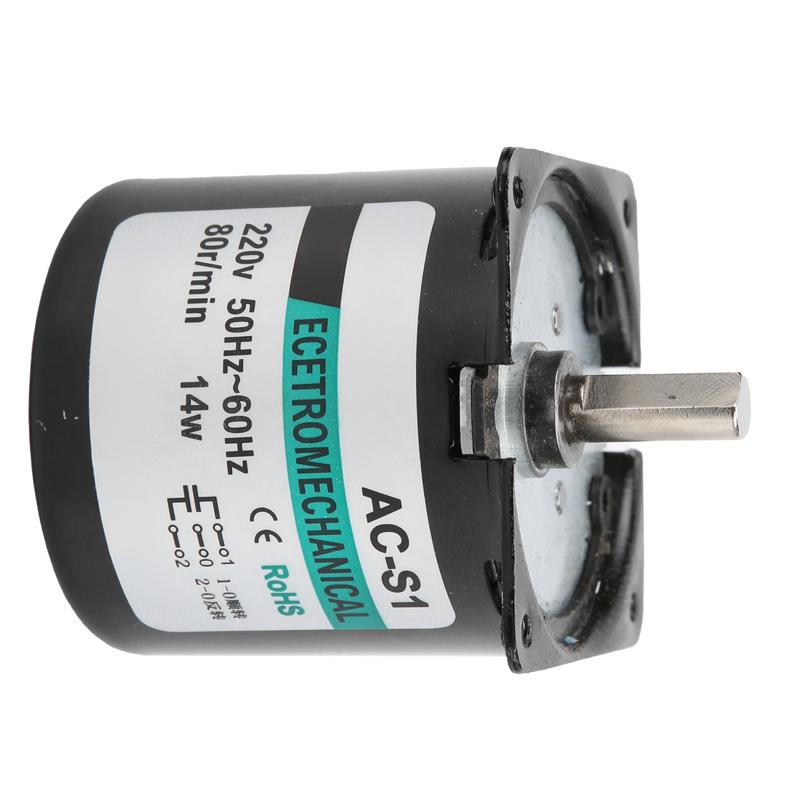 Miniatur-permanentmagnet-getriebemotor, Drehzahlminderer, Zubehör Für Diy-generatoren, 14 W, 80 U/min, 220 V Wechselstrom