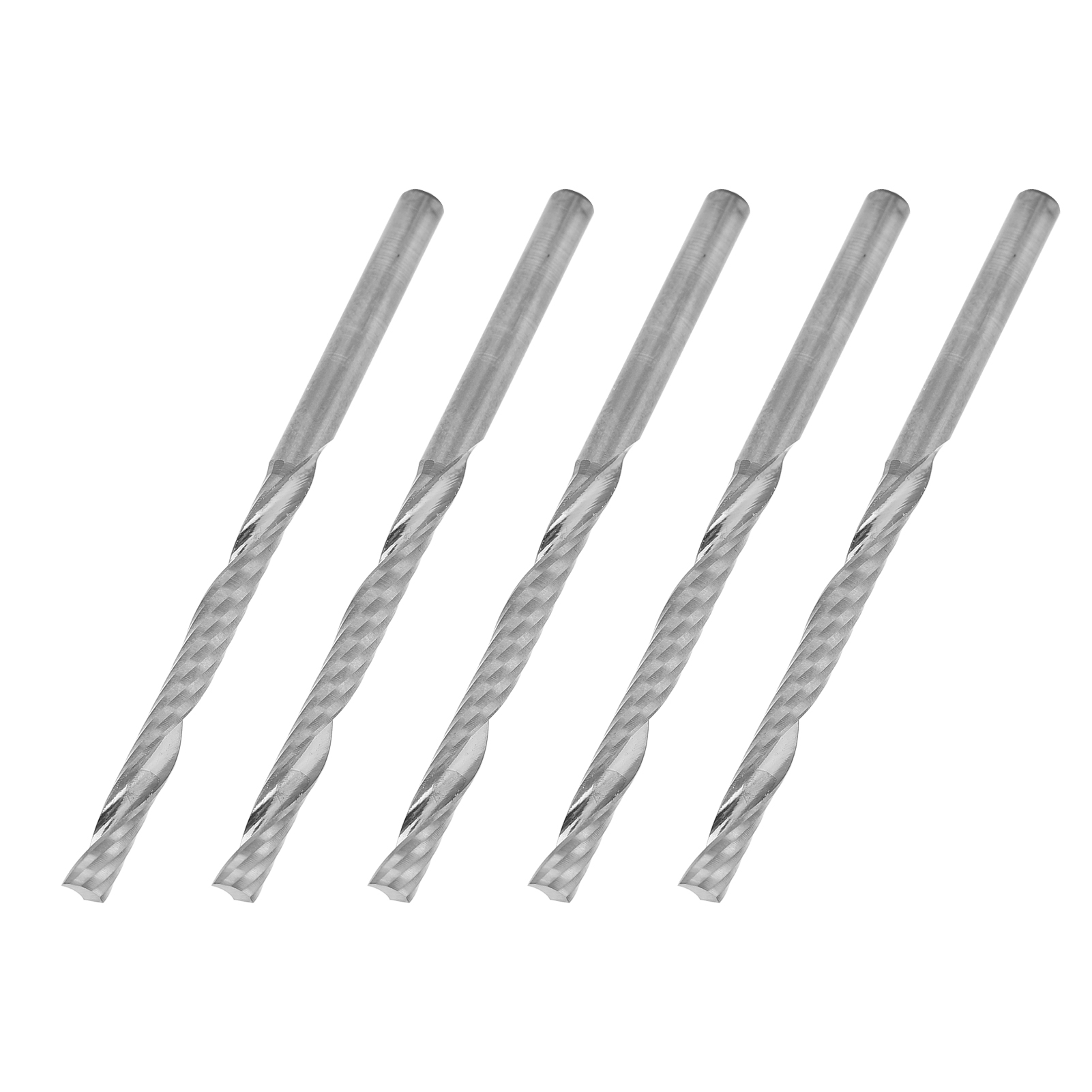 5 Einschneidige Cnc-fräser, Spiralförmiges Schneidwerkzeug 3,175 X 3,175 X 32 X 55 Mm