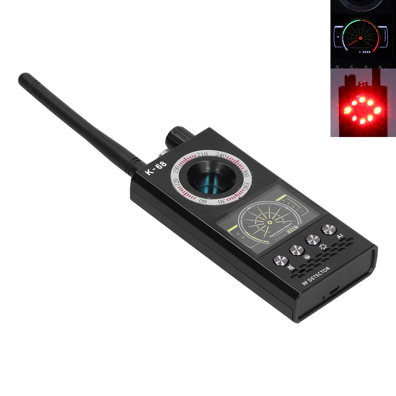 Signaldetektor, Spionagekamera-tracker, Scanner, Kehrgerät, Intelligenter Elektronischer Tracker K68
