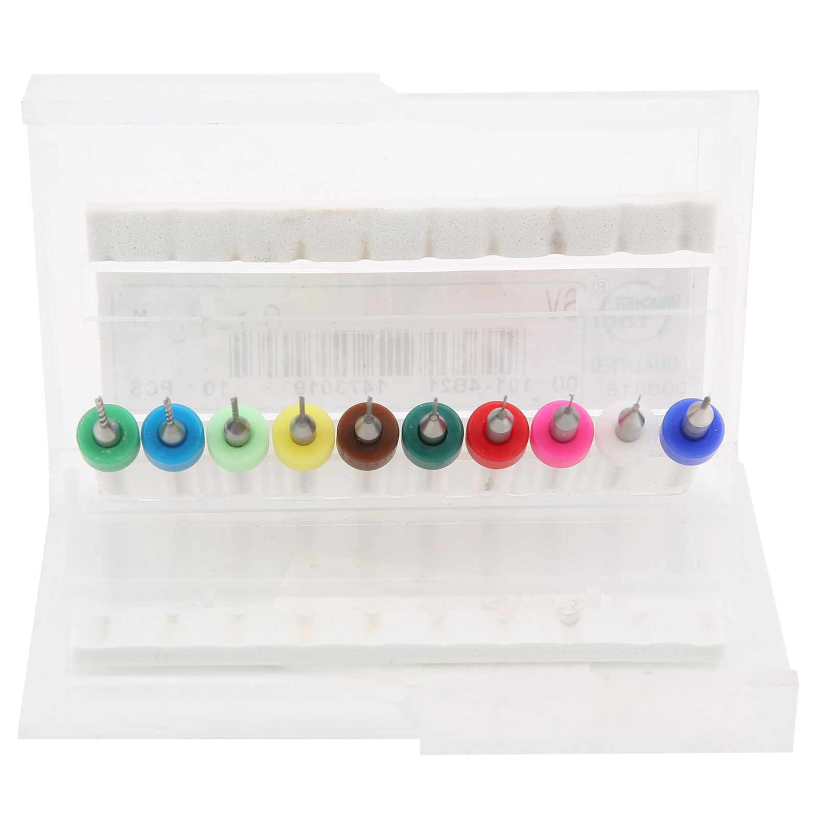Set Mit 10 Mini-bohrern Für Leiterplatten, Gerader Griff, Wolframstahl, Durchmesser 0,1–1,0 Mm