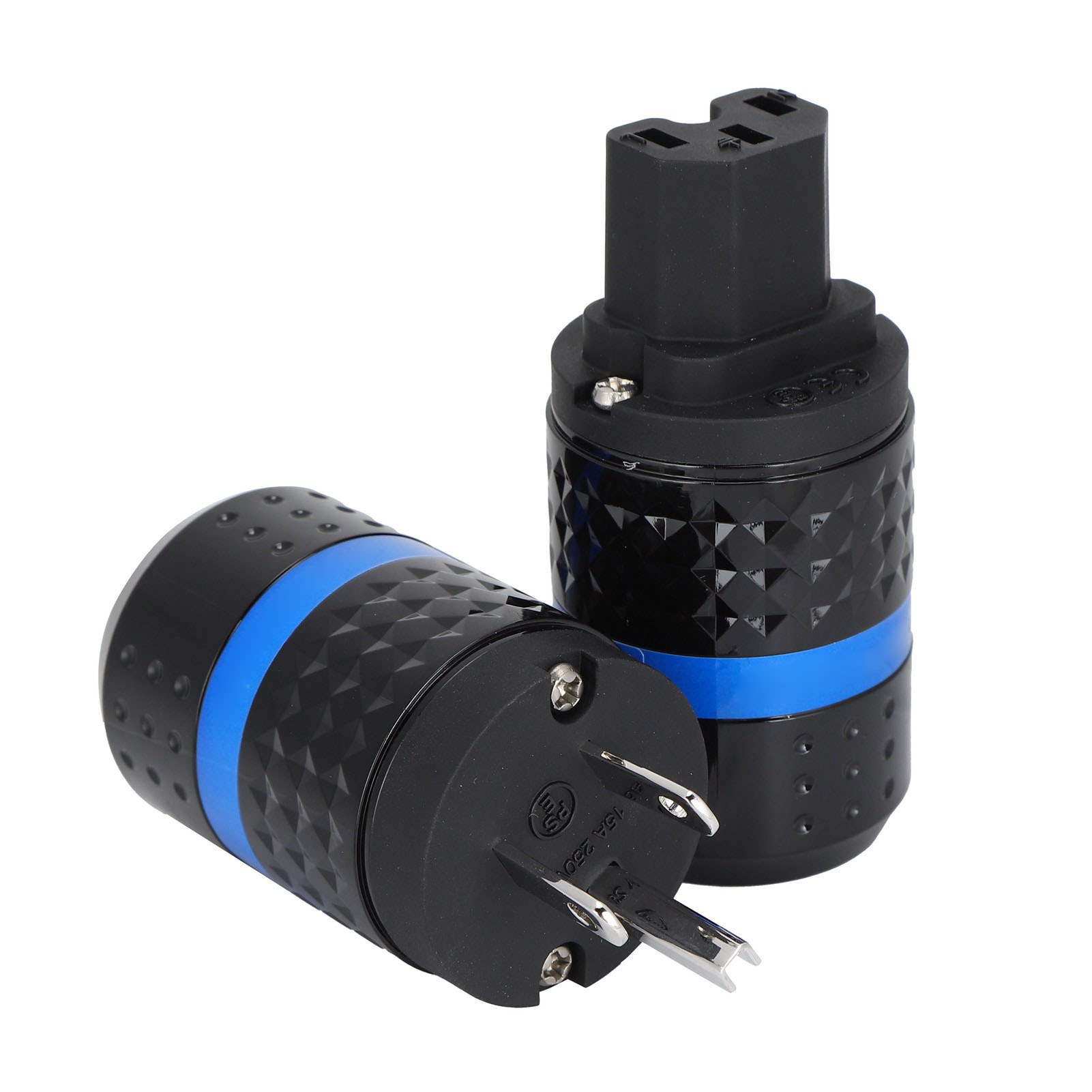 Monosaudio M102r/f102r, 2er-pack Rhodinierte Audio-netzstecker Aus Reinem Kupfer, 100–250 V