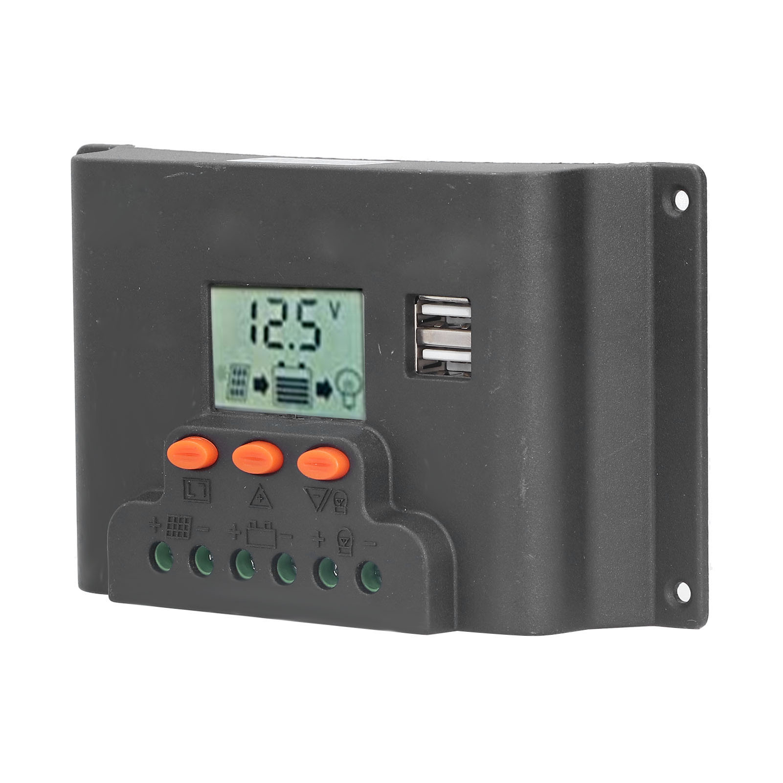 12/24-v-lcd-solarladeregler, Zwei Automatische Usb-anschlüsse, Einstellbare Pwm-steuerung, Für Industrielle Anwendungen, 20 A