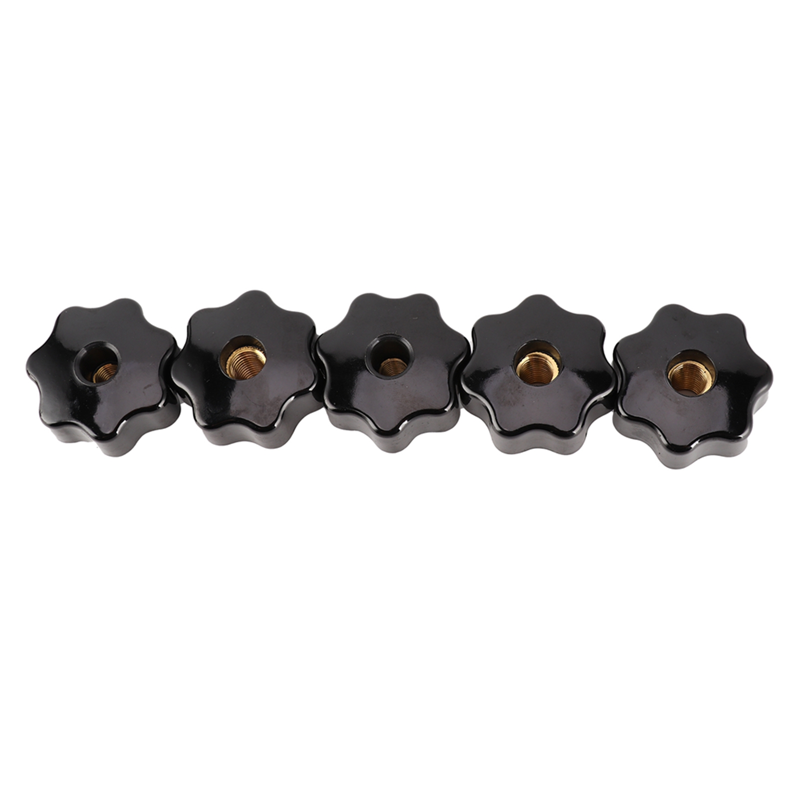 Satz Mit 5 Innengewindemuttern Für Industrieanlagen, 7 Sternförmige Durchgangslöcher Cm12x50