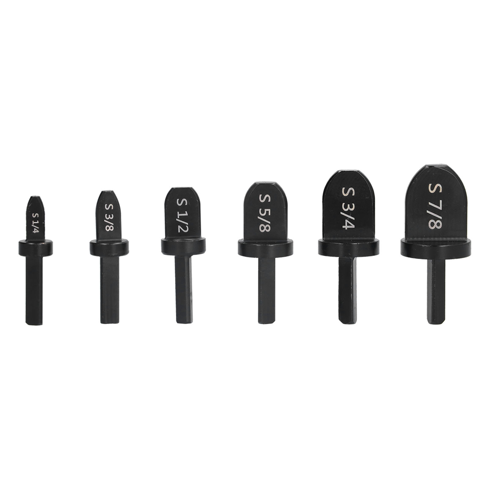 Set Mit 6 Praktischen Und Vielseitigen Crimpbohrern Mit Dreieckigem Schaft.